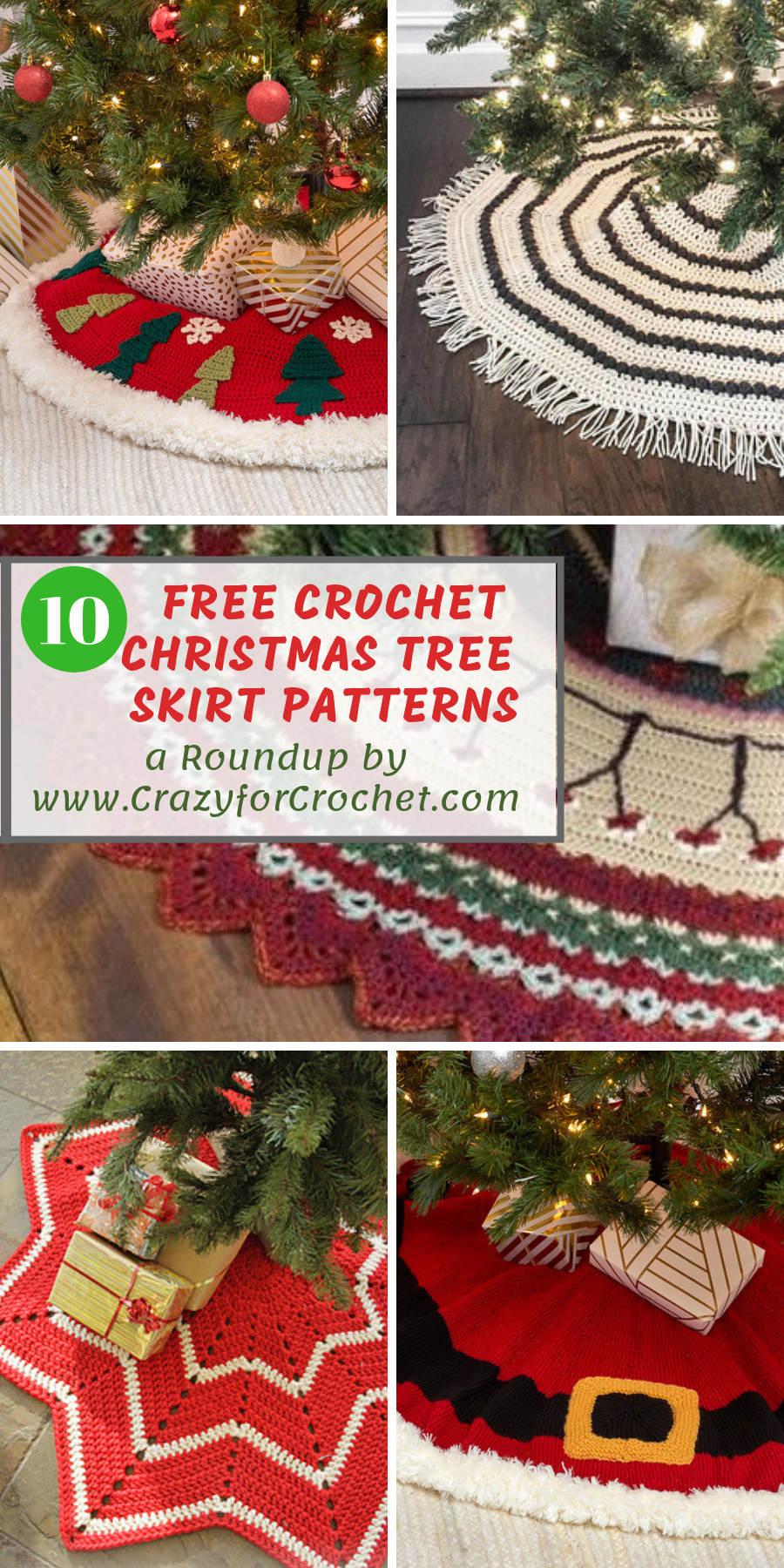 Crochet Christmas Ornament Patterns Fa La La 10 Free Crochet Christmas Tree Skirt Patterns Crazy For