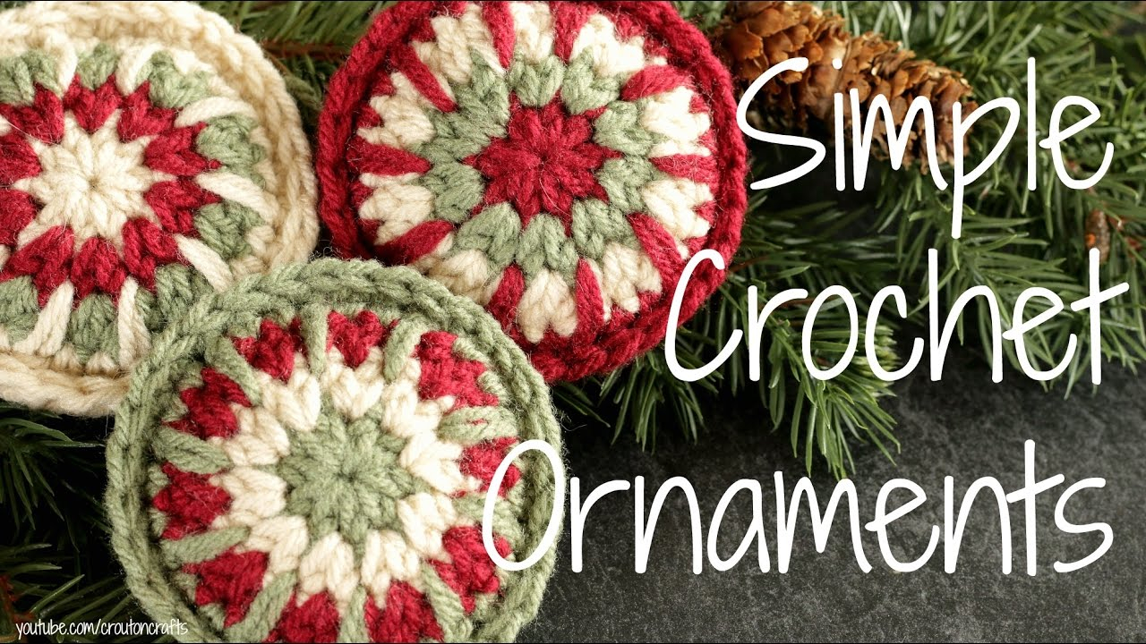 Crochet Christmas Ornament Patterns Simple Crochet Ornaments Crocheted Christmas Ornament Tutorial