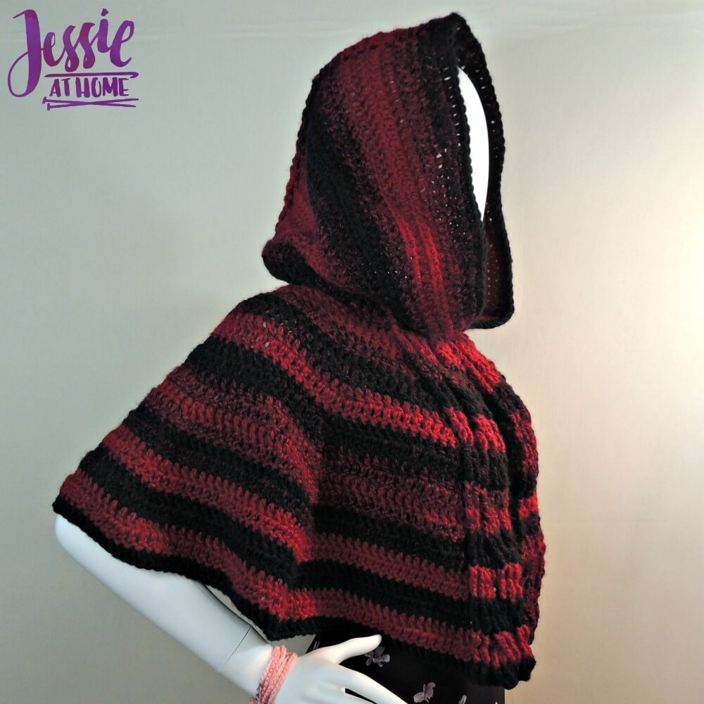 Crochet Cloak With Hood Pattern Hooded Cabled Cape Jessie At Home