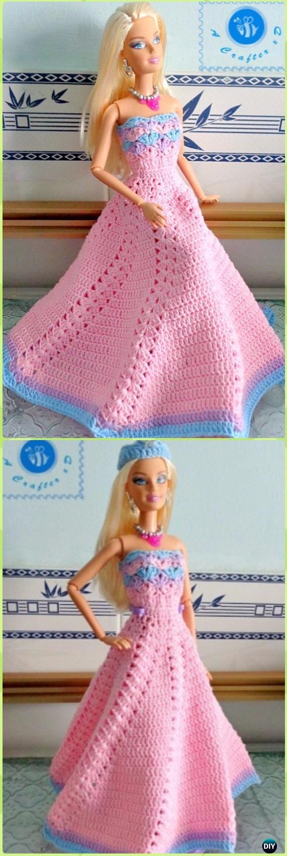 Crochet Clothing Patterns Crochet Barbie Fashion Doll Clothes Outfits Free Patterns