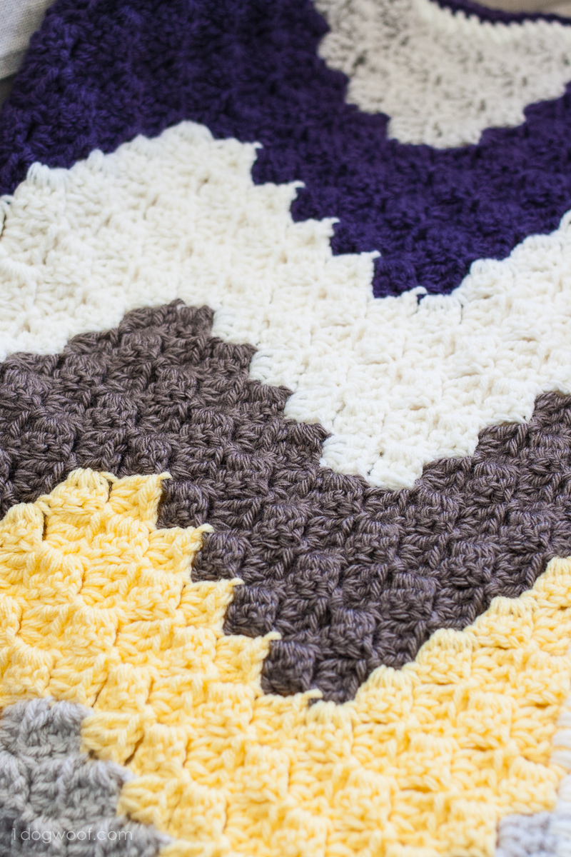 Crochet Corner To Corner Blanket Pattern C2c Chevron Ba Blanket One Dog Woof