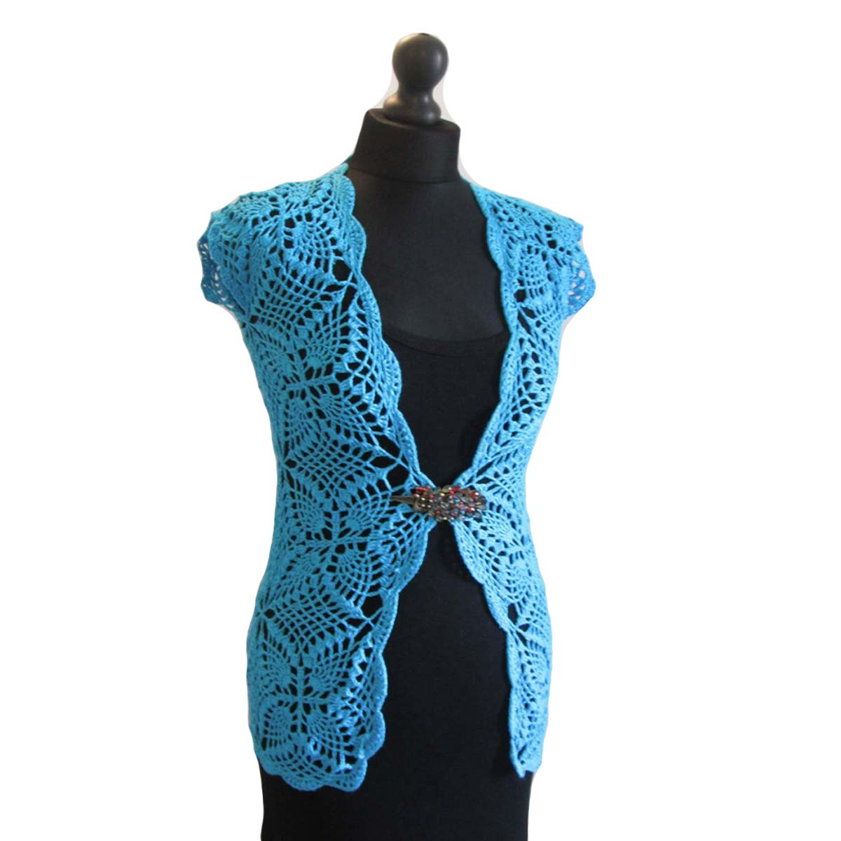 Crochet Cotton Shrug Pattern Blue Crochet Cotton Shrug Soulsrijan Handmade Creations