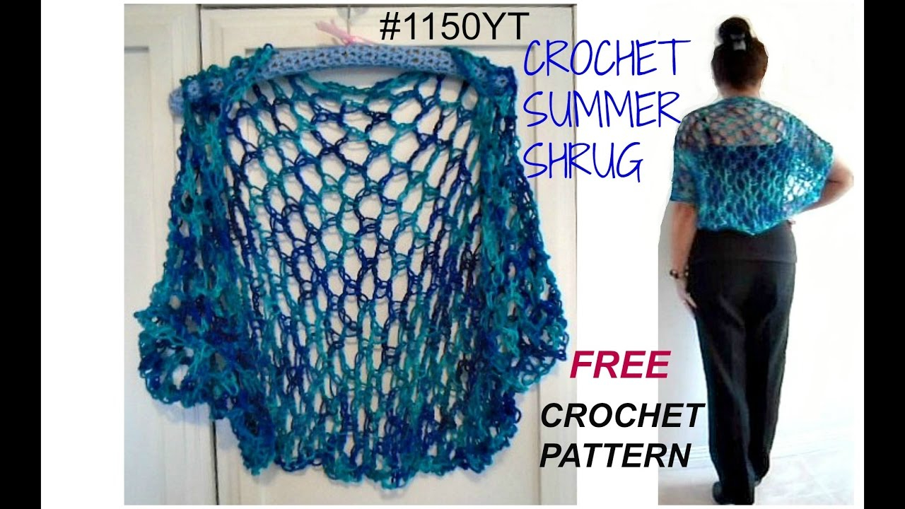 Crochet Cotton Shrug Pattern Diy Crochet Summer Shrug Pattern Free Pattern 1150yt Small To