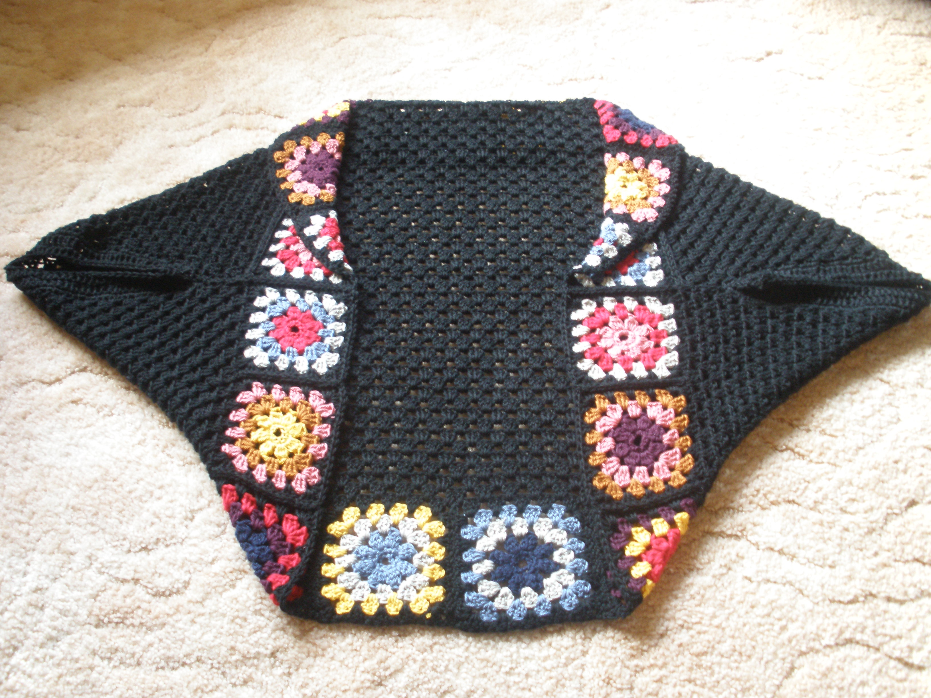 Crochet Cotton Shrug Pattern Granny Square Gippsland Granny