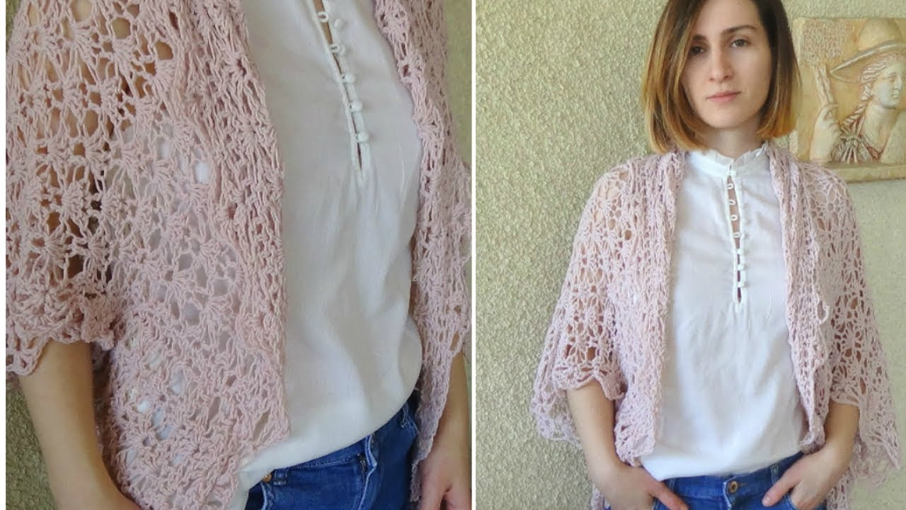 Crochet Cotton Shrug Pattern How To Crochet A Lacy Easy Shrug For Beginners Perfect Spring Layer