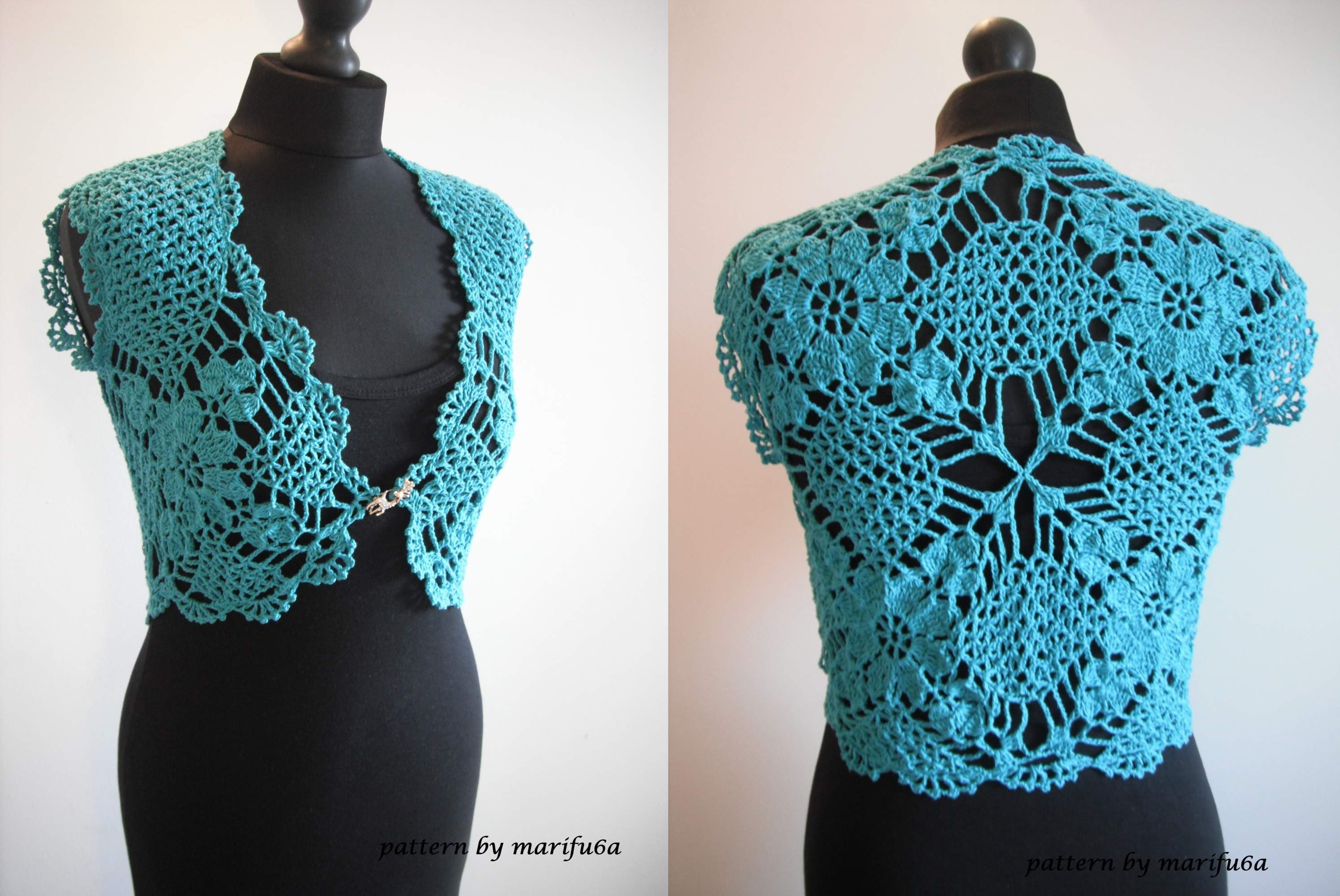 Crochet Cotton Shrug Pattern Stylish Crochet Boleros Crochet And Knitting Patterns 2019