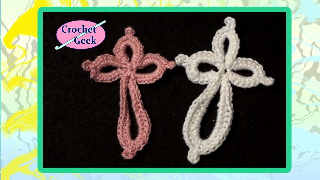 Crochet Cross Pattern How To Make Crochet Cross Fast Quick English Subtitles Translations