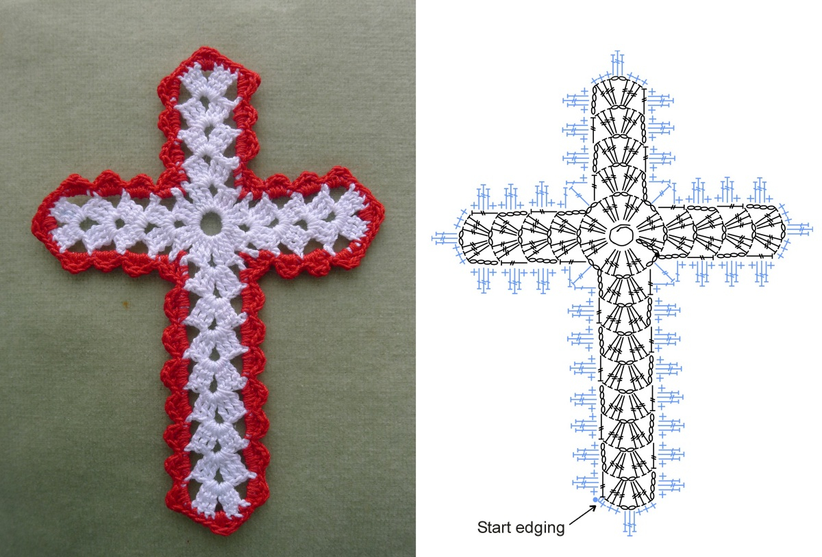 Crochet Cross Pattern Lace Cross Crochet Bookmark Pattern