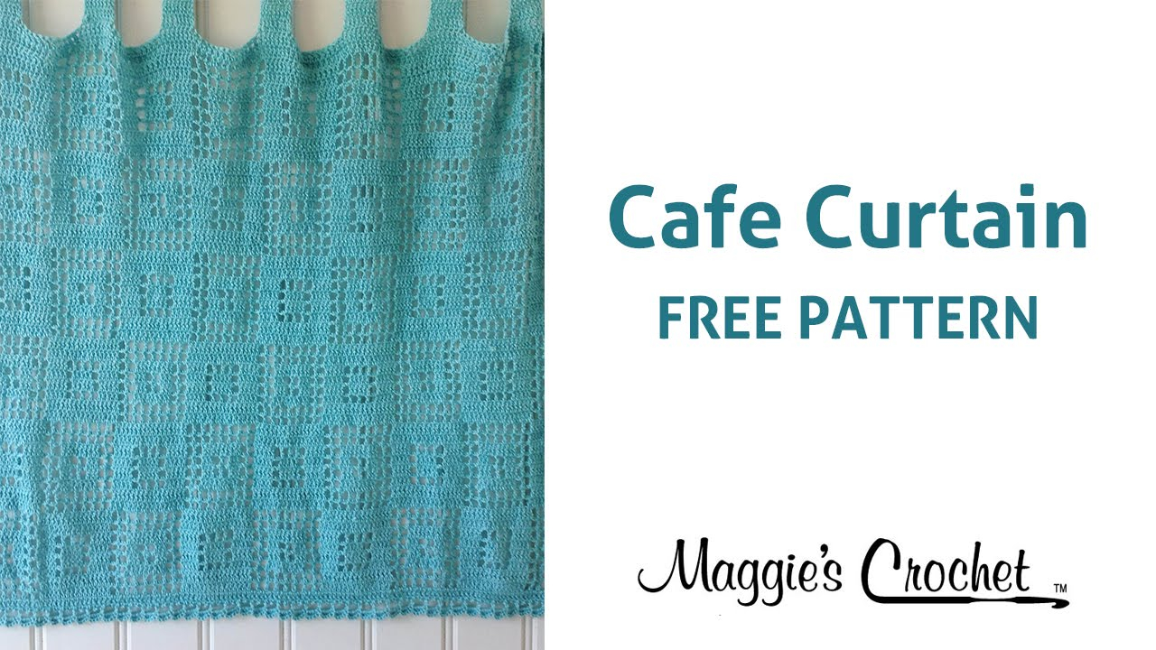 Crochet Curtain Patterns Cafe Curtain Free Crochet Pattern Right Handed Youtube