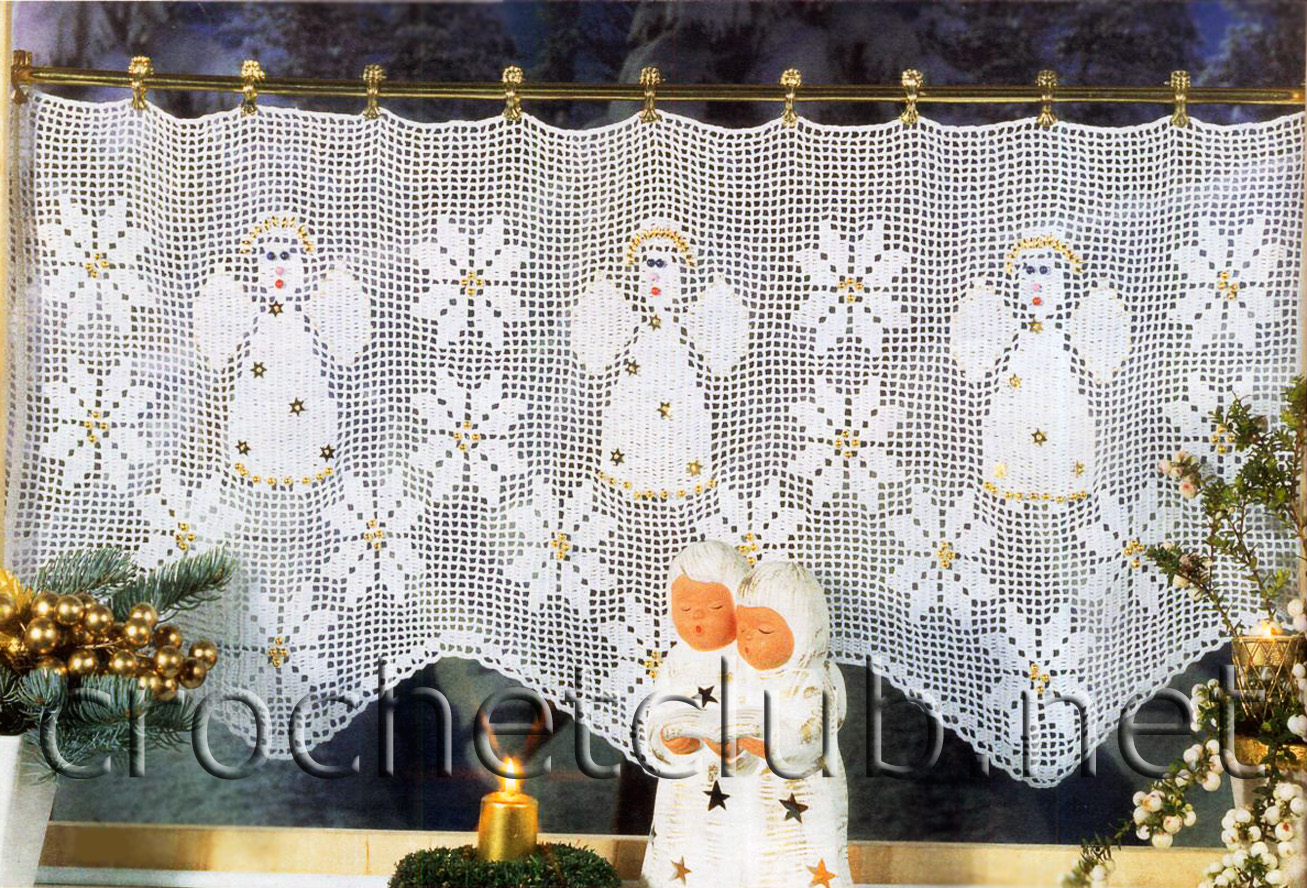Crochet Curtain Patterns New More Filet Crochet Christmas Designs Free Patterns