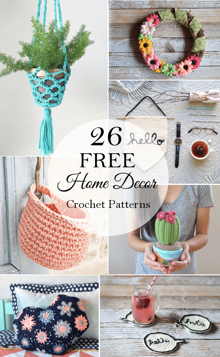 Crochet Decoration Patterns 26 Free Crochet Decor Patterns Whistle And Ivy