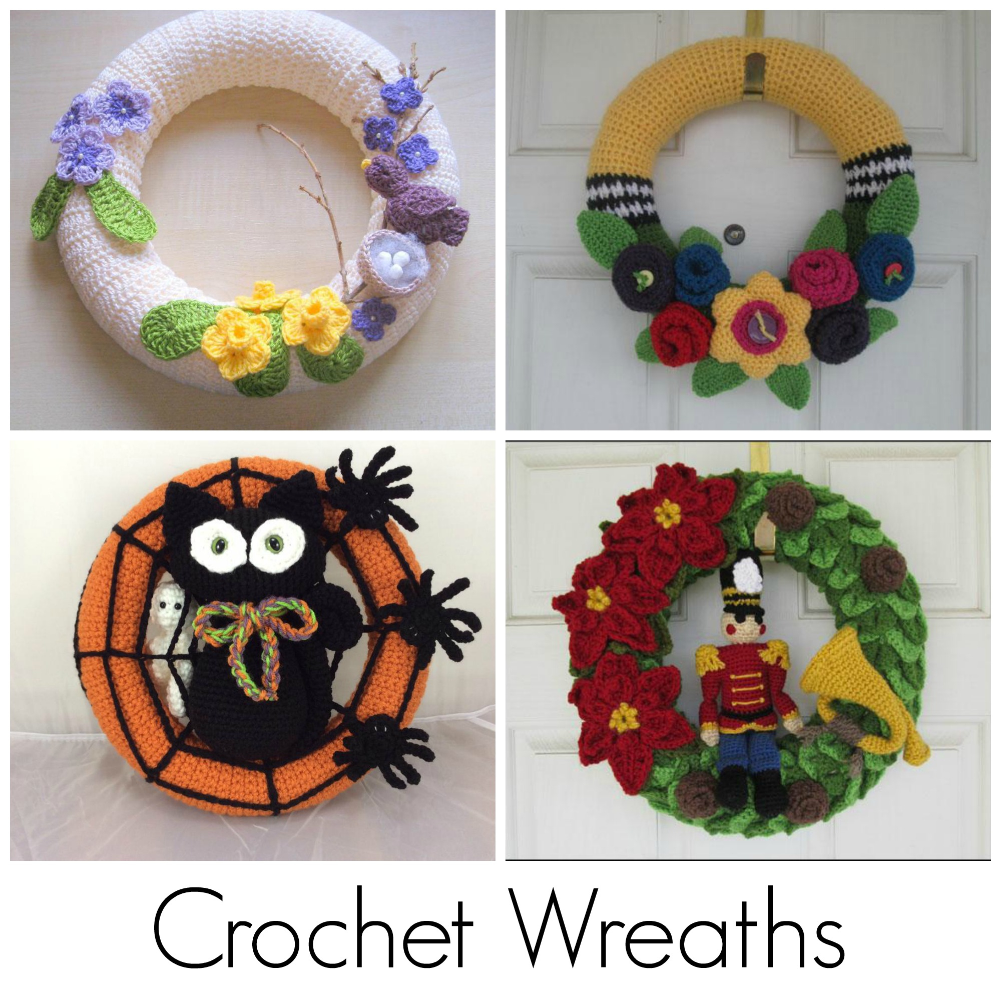 Crochet Decoration Patterns Crochet Wreath Patterns For Every Season