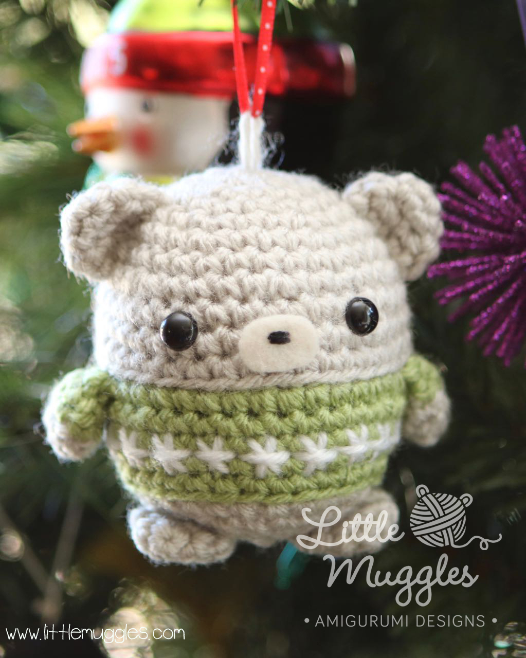 Crochet Decoration Patterns Little Muggles Little Muggles Ba Bear Ornament