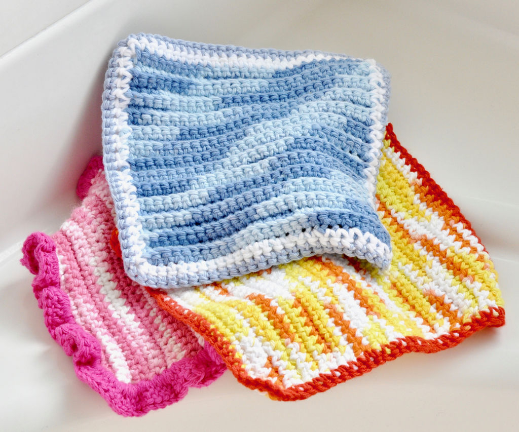 Crochet Dishcloth Free Pattern Easy Crochet Dishcloth Washcloth 9 Steps With Pictures