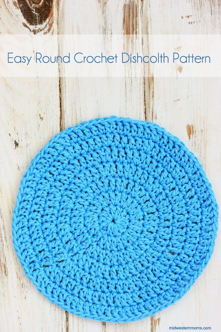 Crochet Dishcloth Free Pattern Easy Round Crochet Dishcloth Pattern