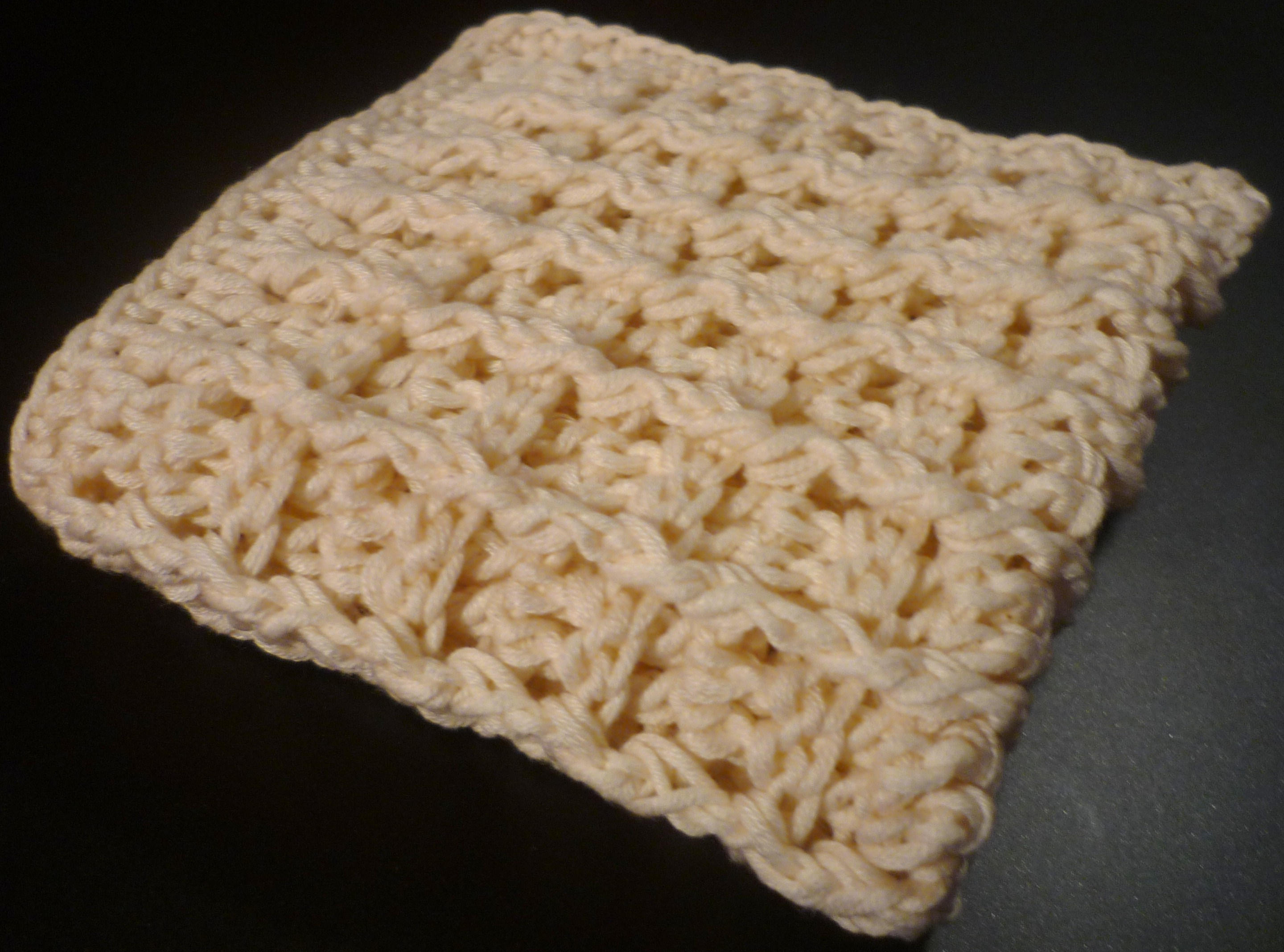 Crochet Dishcloth Free Pattern Free Pattern Crochet Ridged Dish Cloth Thinking Outside The Box