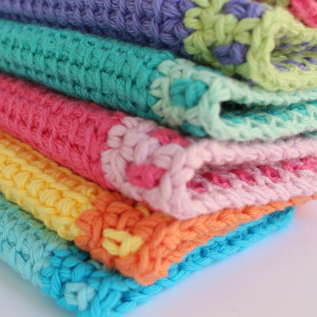 Crochet Dishcloth Free Pattern Tunisian Crochet Washcloth Poppyandbliss