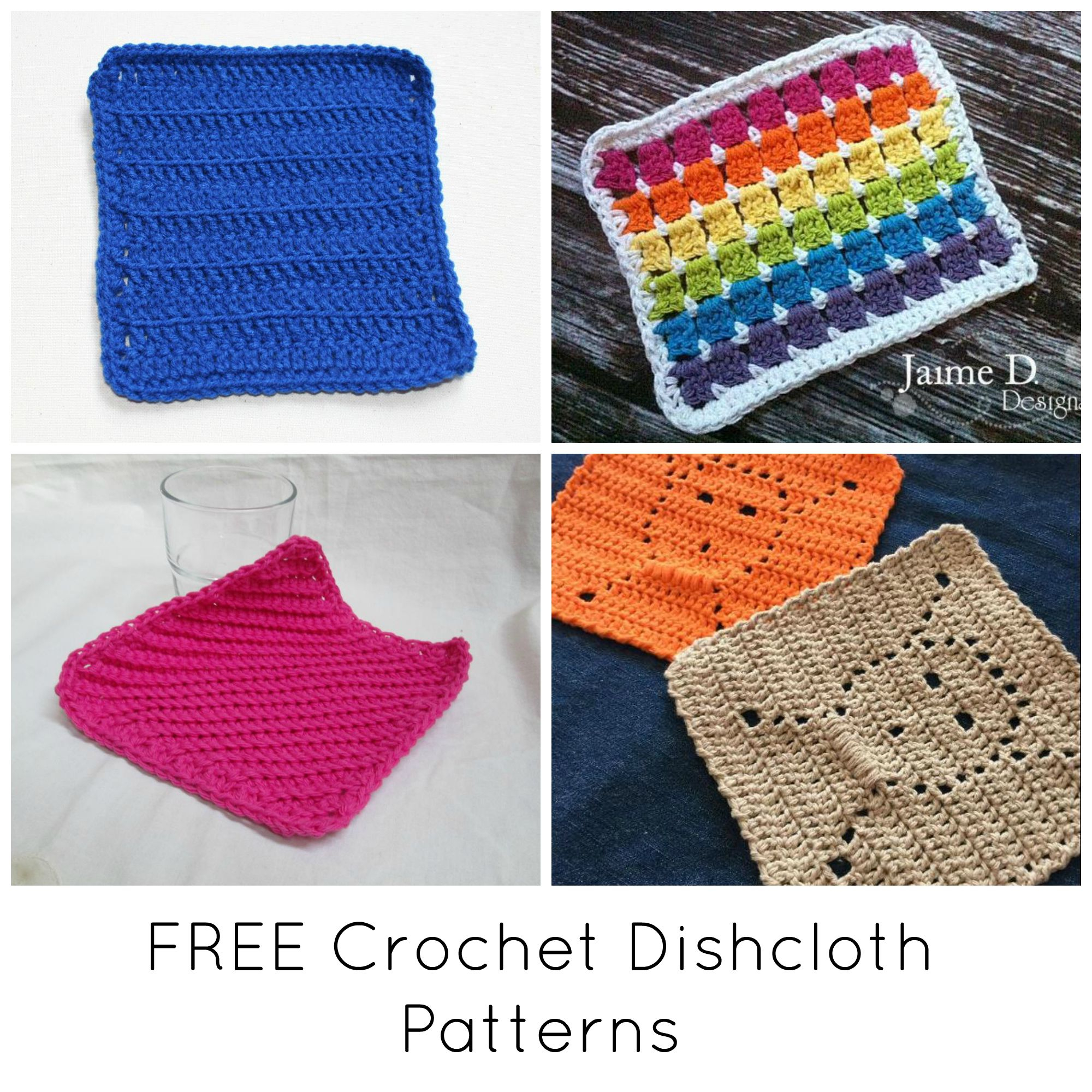 Crochet Dishcloth Pattern Free Quick Cute Crochet Dishcloth Patterns