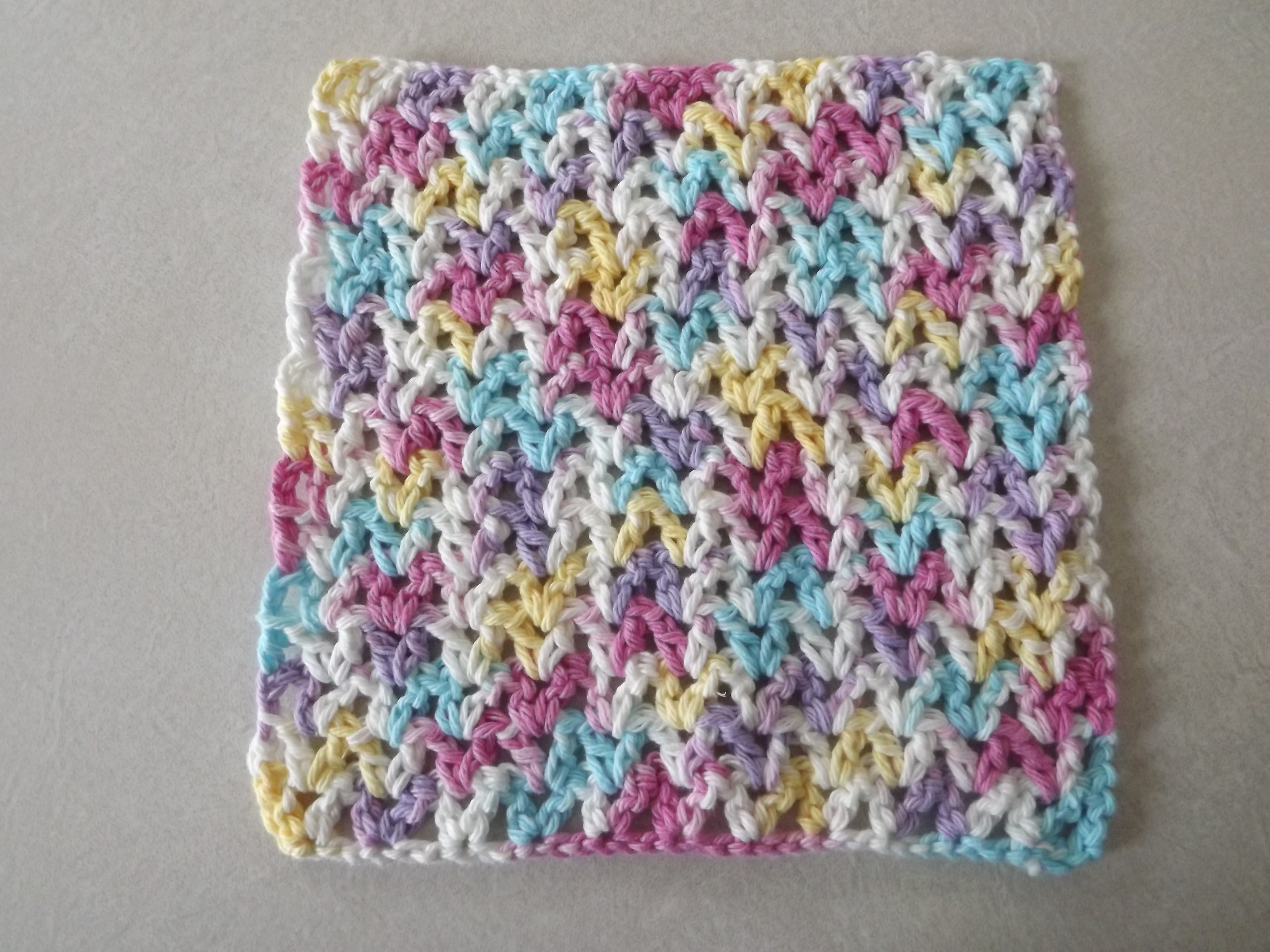 Crochet Dishcloth Pattern Free V Stitch Dishcloth Pattern