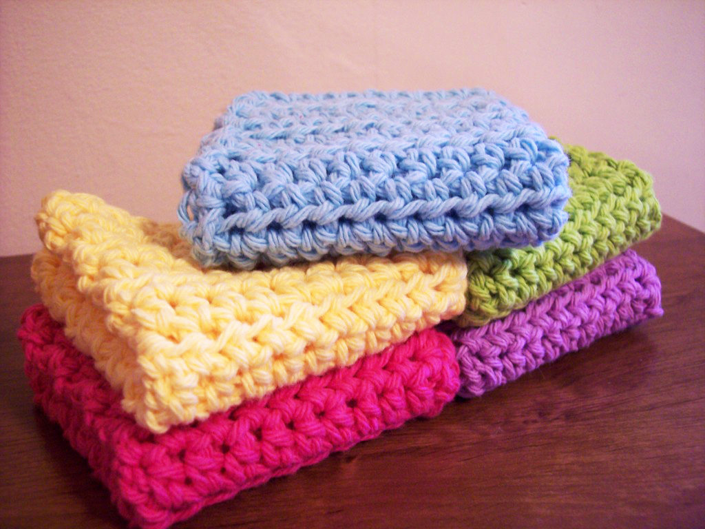 Crochet Dishcloth Pattern Simple Crochet Dish Cloth Pattern Crochet Dish Cloth Pattern Etsy