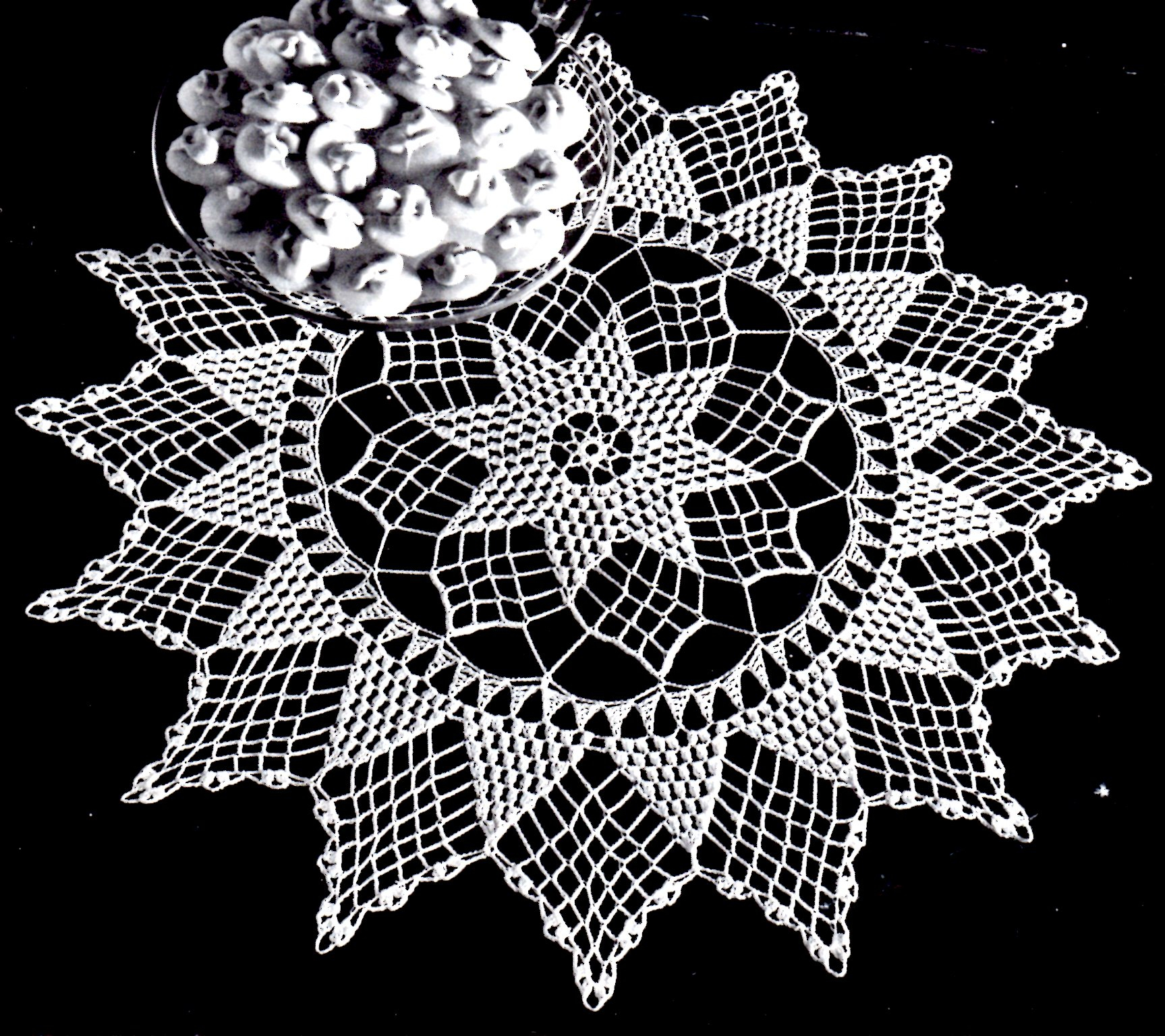 Crochet Doily Patterns Free Vintage Crochet Pattern Beautiful Star Of Hope Doily Vintage