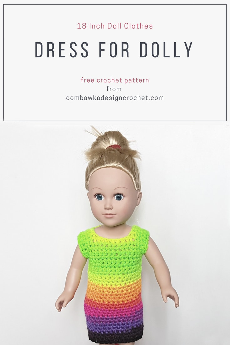 Crochet Doll Clothes Patterns 18 Inch Doll Clothes Dress Pattern For Dolly Oombawka Design Crochet