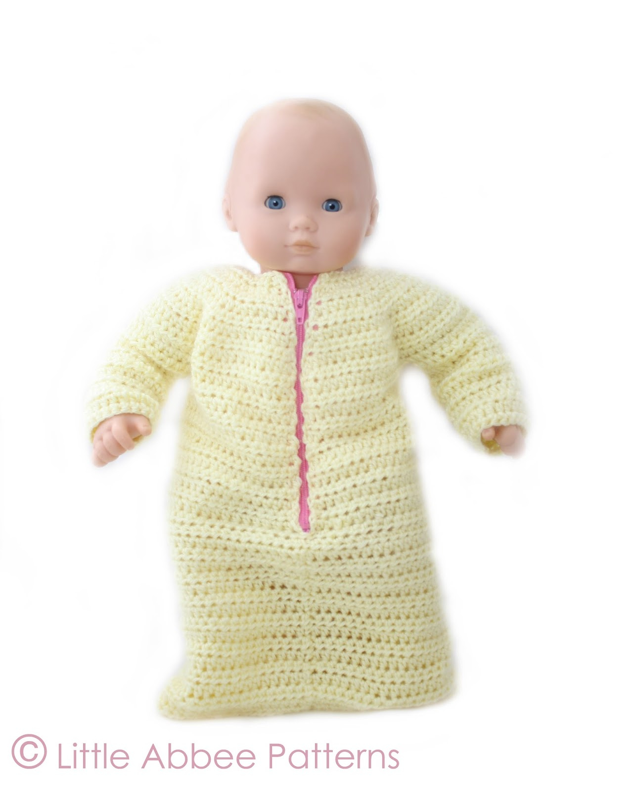 Crochet Doll Clothes Patterns Bitty Ba Sleep Sack Tutorial
