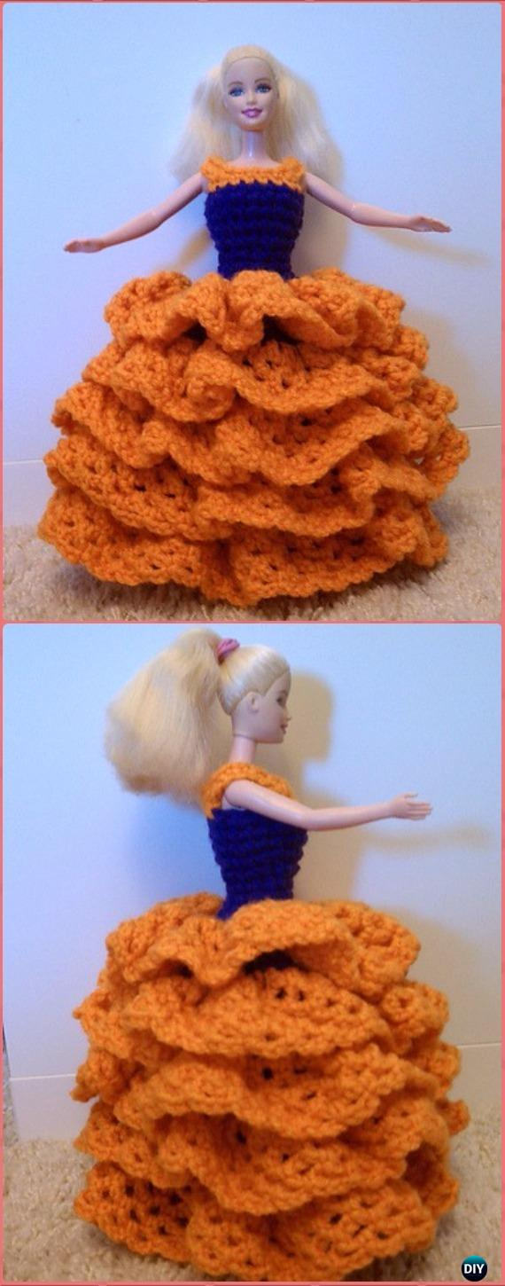 Crochet Doll Clothes Patterns Crochet Barbie Fashion Doll Clothes Outfits Free Patterns