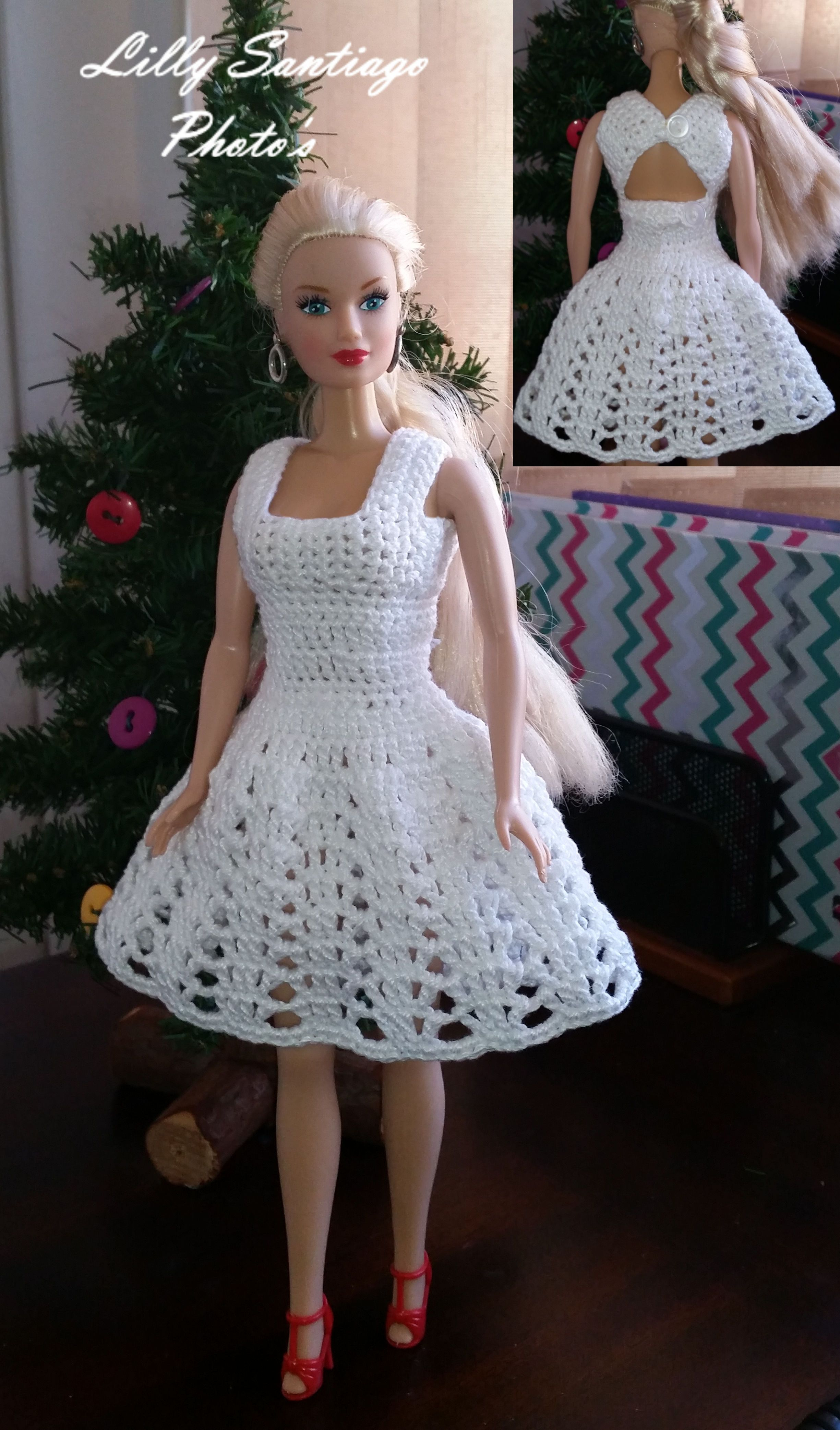 Crochet Doll Dress Patterns For Barbies Crochet Dress Made Lilly Santiago Barbie Crochet Inspiration