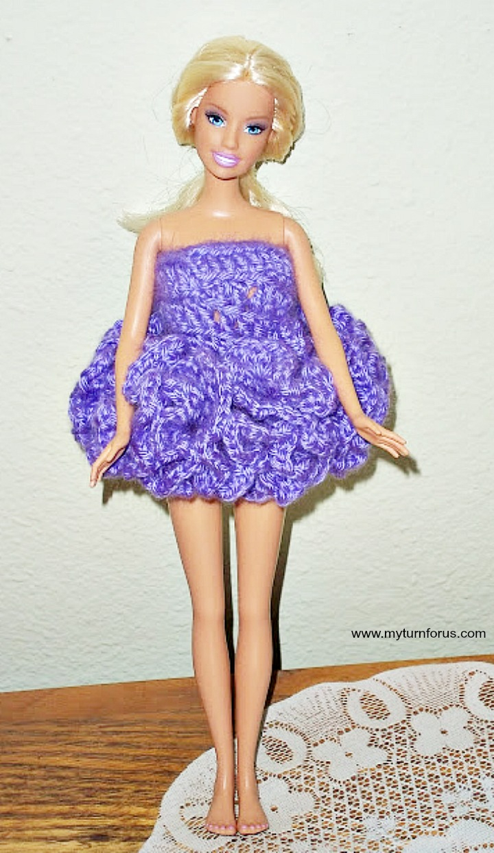 Crochet Doll Dress Patterns For Barbies How To Crochet A Ballerina Tutu To Fit A Barbie Size Doll My Turn