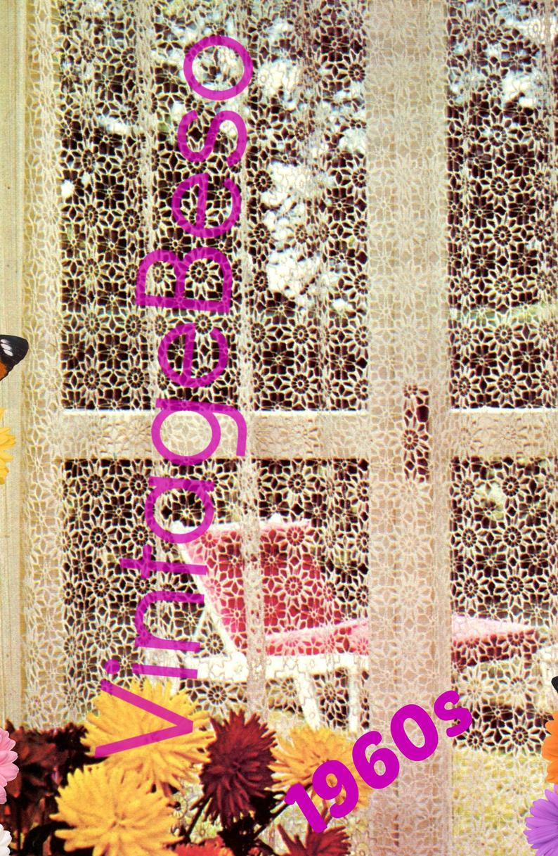 Crochet Door Curtain Pattern Flower Lace Curtains Crochet Pattern Instant Download Pdf Etsy