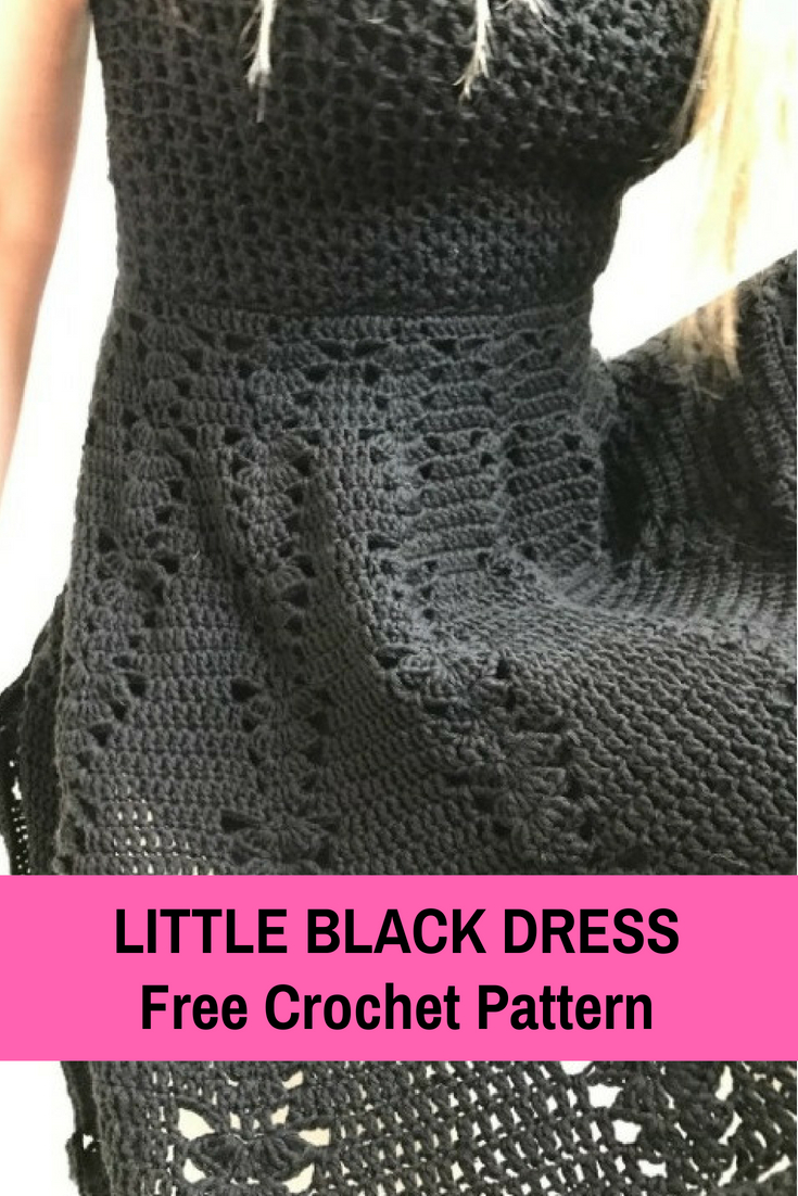 Crochet Dress Pattern Free This Crochet Little Black Dress Pattern Is Simple And Beautiful