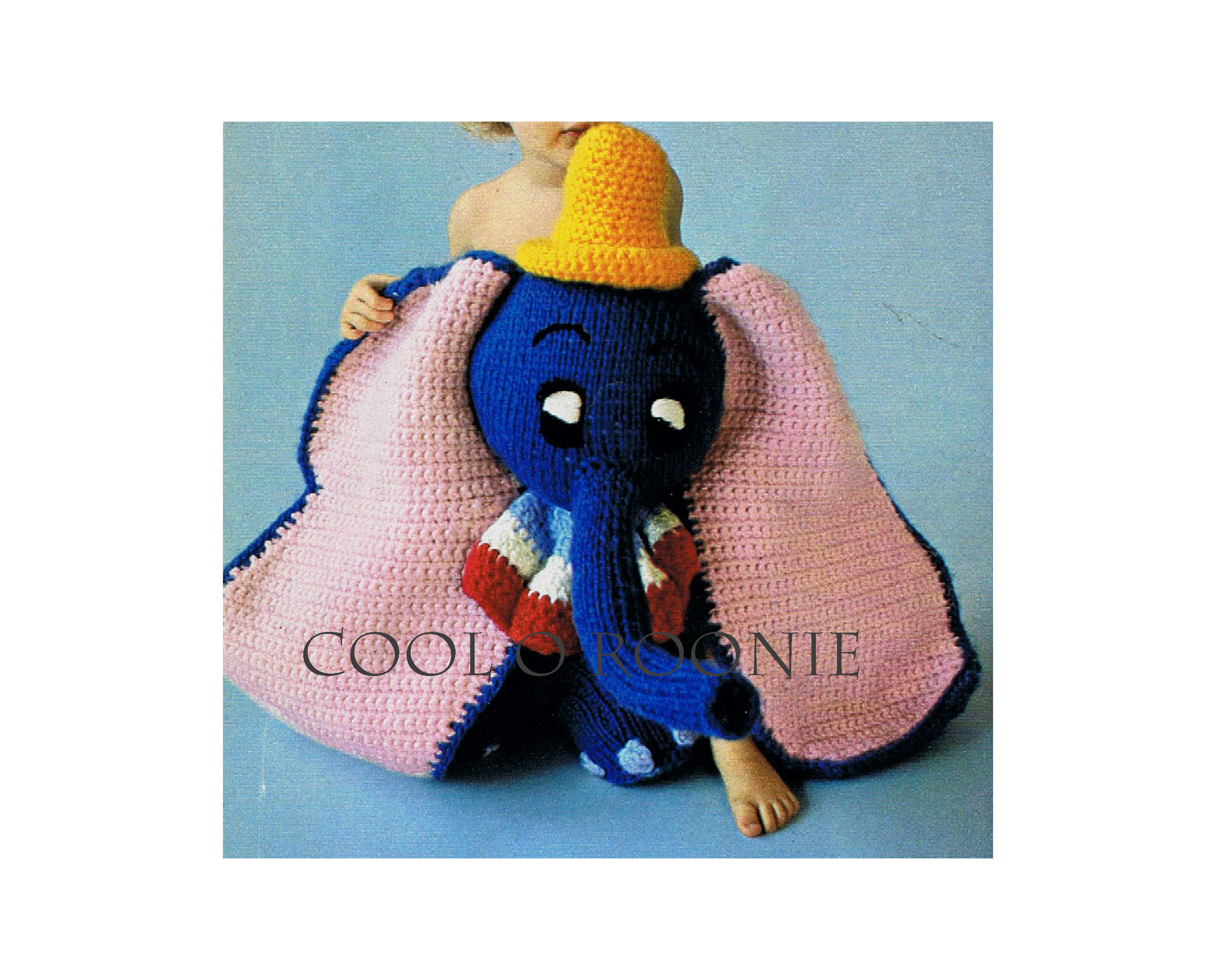 Crochet Dumbo Pattern Dumbo Knitting Crochet Pattern Vintage Stuffed Animal Etsy