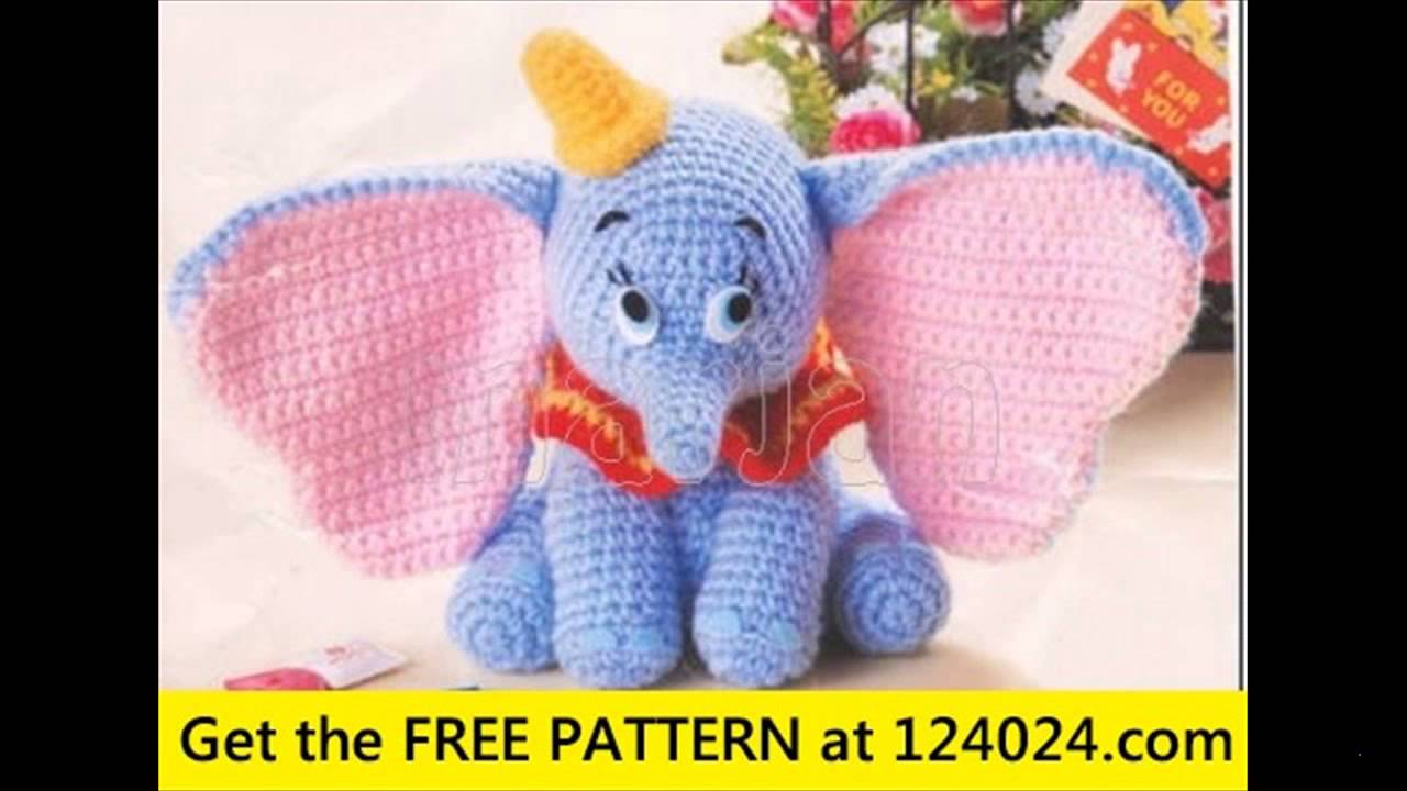 Crochet Dumbo Pattern Free Crochet Elephant Free Patterns Youtube