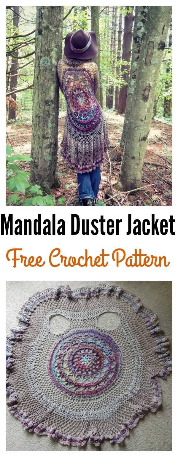 Crochet Duster Pattern Crochet Mandala Duster Jacket Free Pattern Cool Creativities