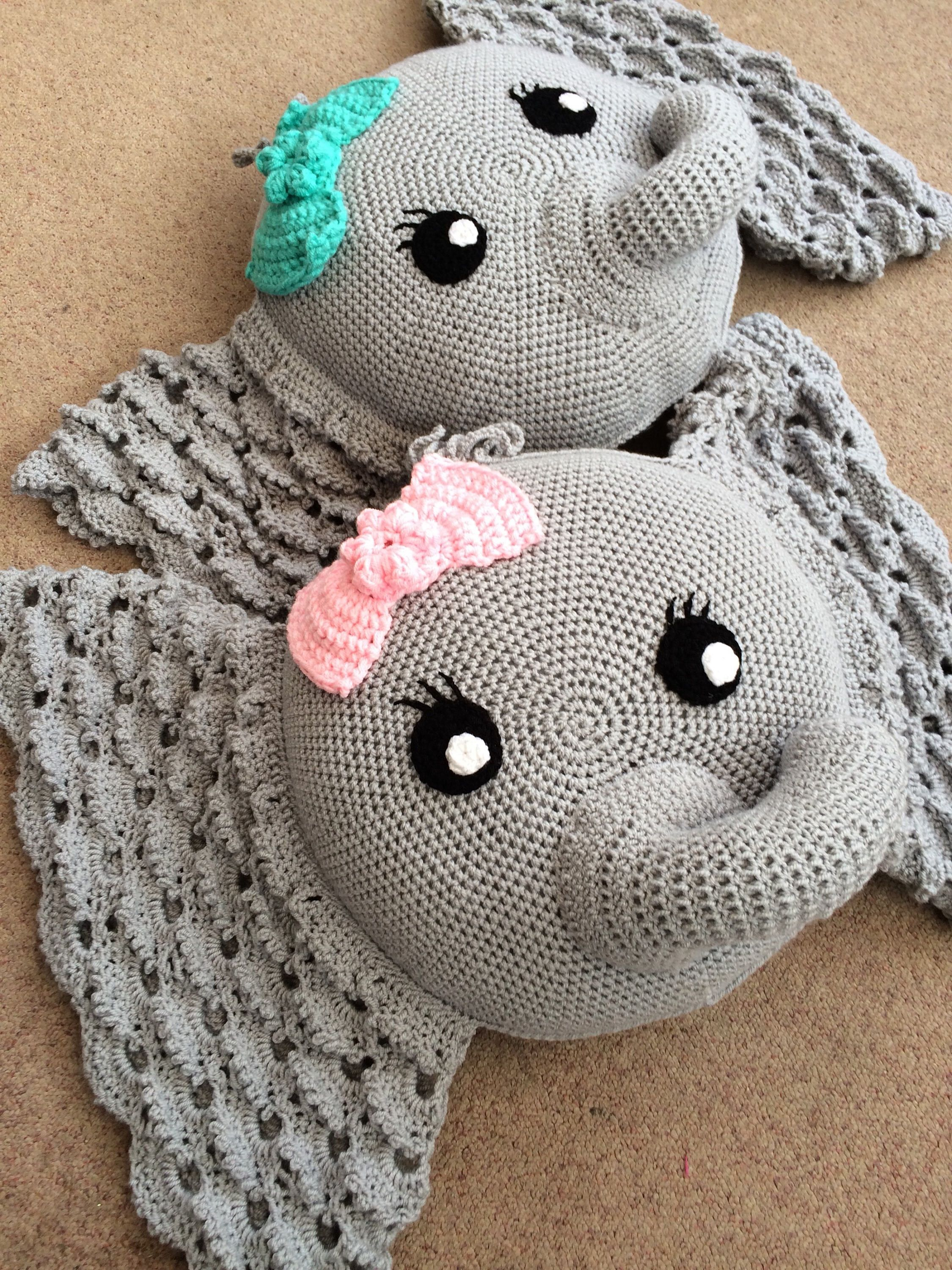 Crochet Elephant Pillow Pattern Crochet Elephant Cushion Pillow Nursery Bedding Ba Gift Ideas