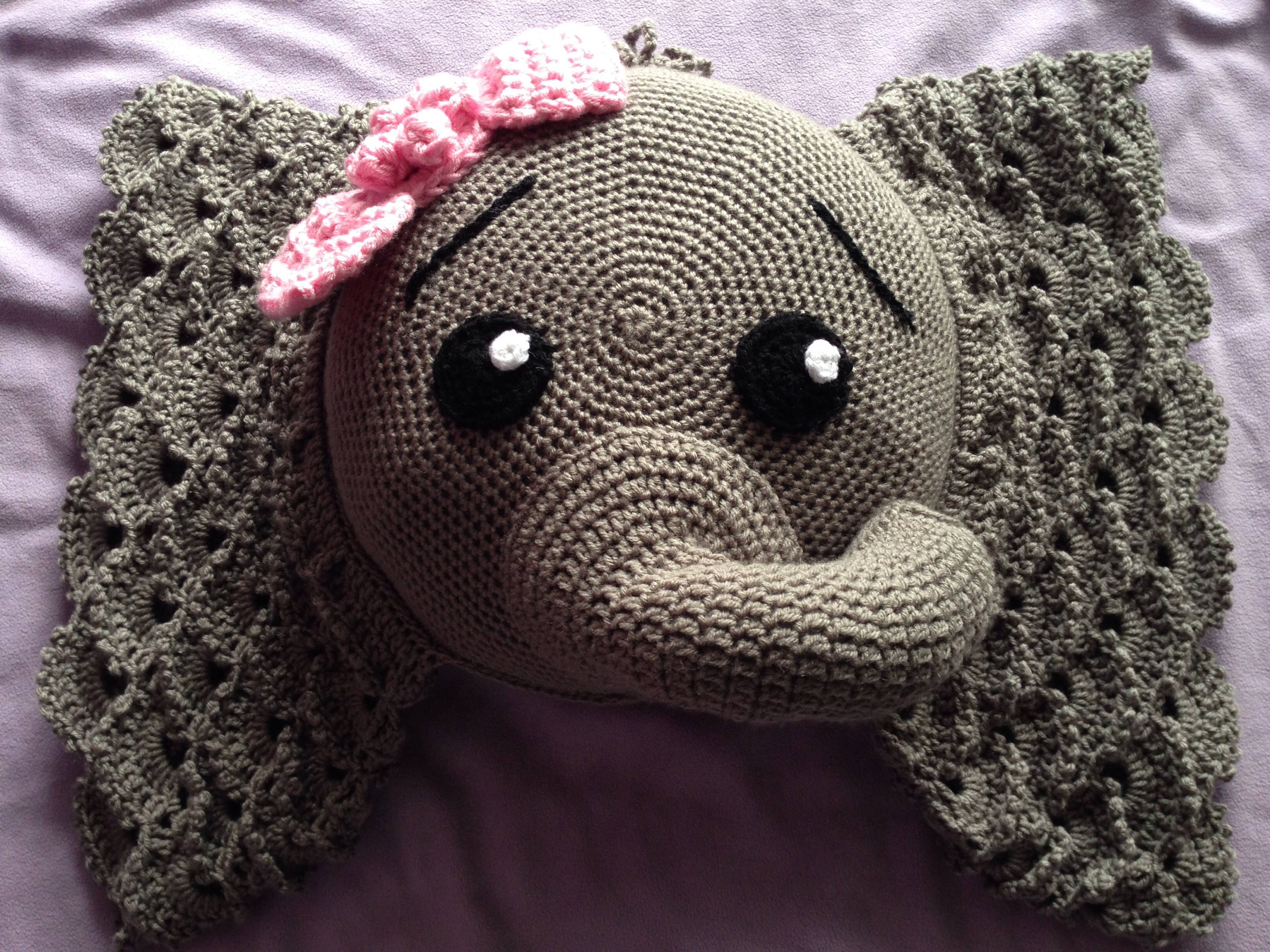 Crochet Elephant Pillow Pattern Crochet Elephant Pillow Elephant Pillow Josephina The Etsy