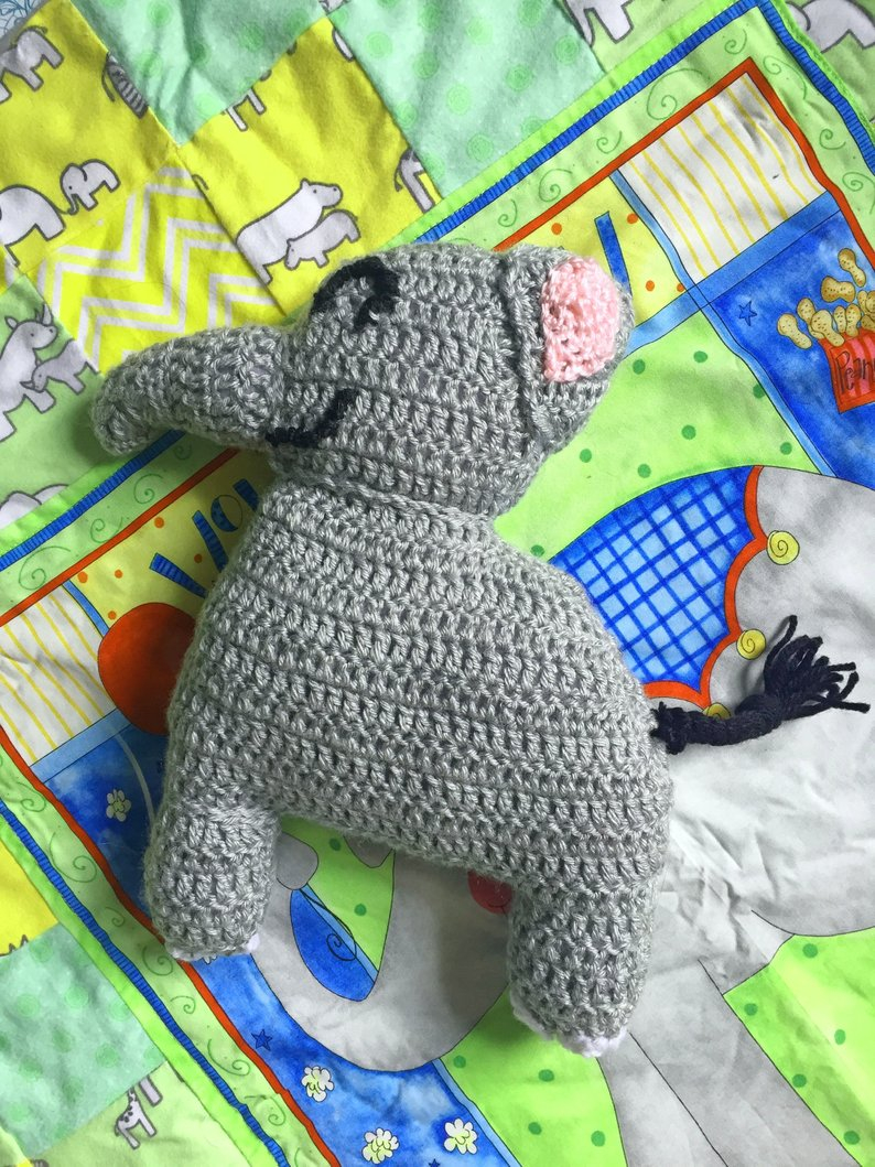 Crochet Elephant Pillow Pattern Elephant Ba Pillow Crochet Pattern Etsy