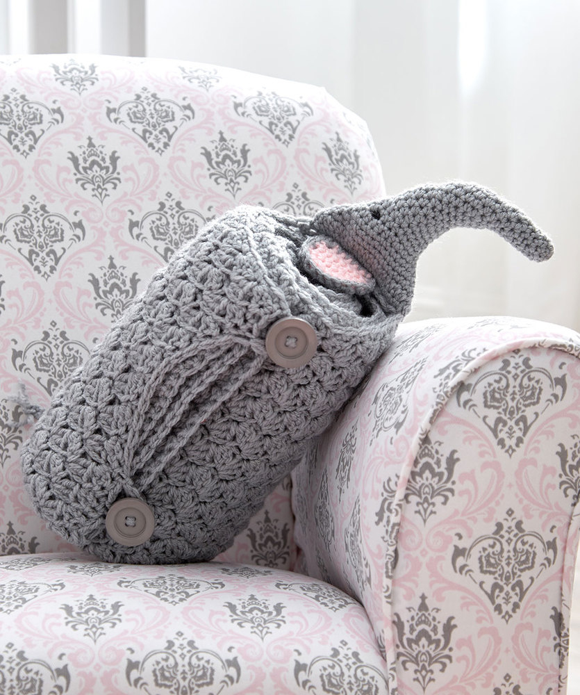 Crochet Elephant Pillow Pattern Elephant Blanket Red Heart