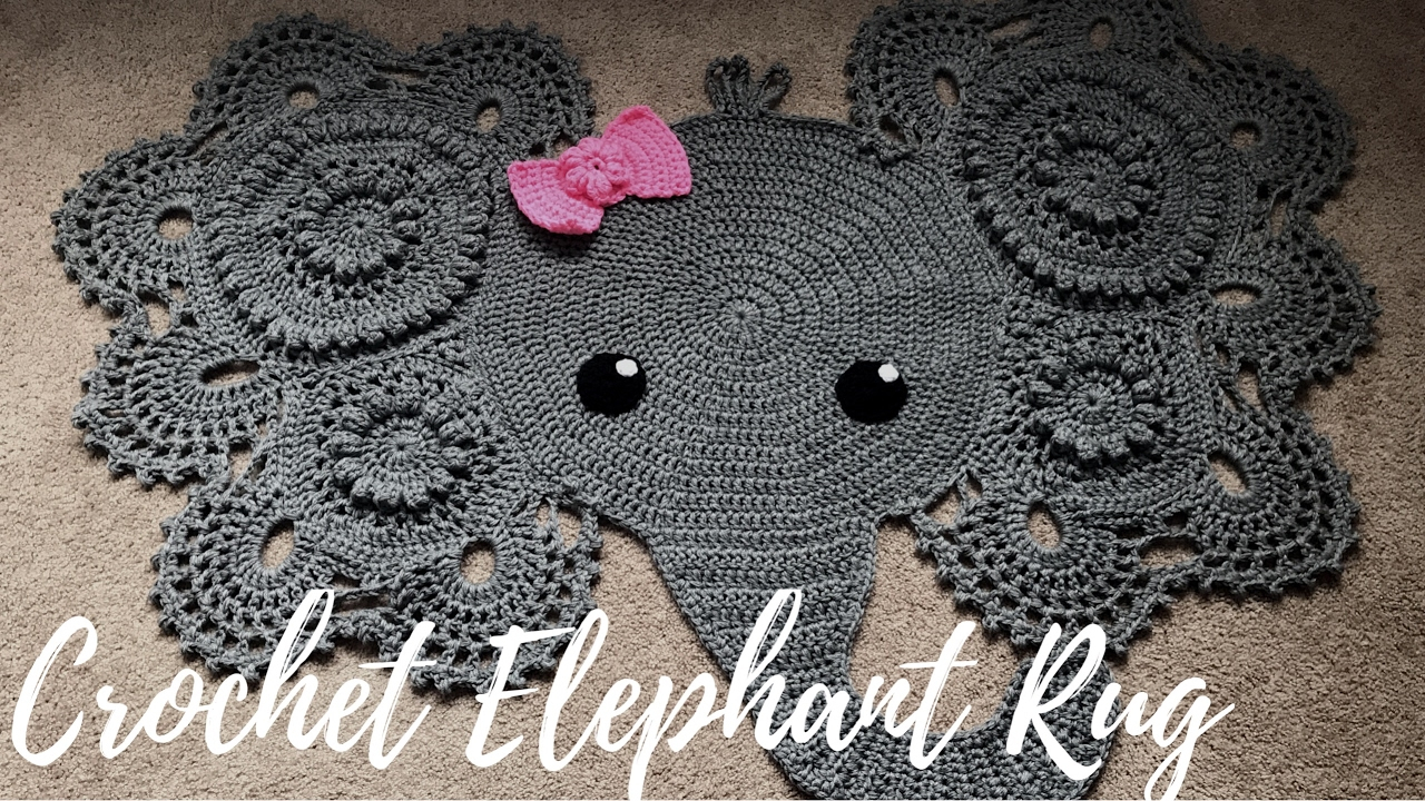 Crochet Elephant Pillow Pattern Homemade Crochet Elephant Rug With Bow A Glimpse Into How I Made It