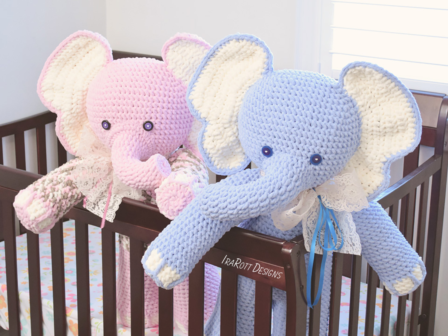 Crochet Elephant Pillow Pattern Josefina And Jeffery Big Amigurumi Elephants Pdf Crochet Pattern