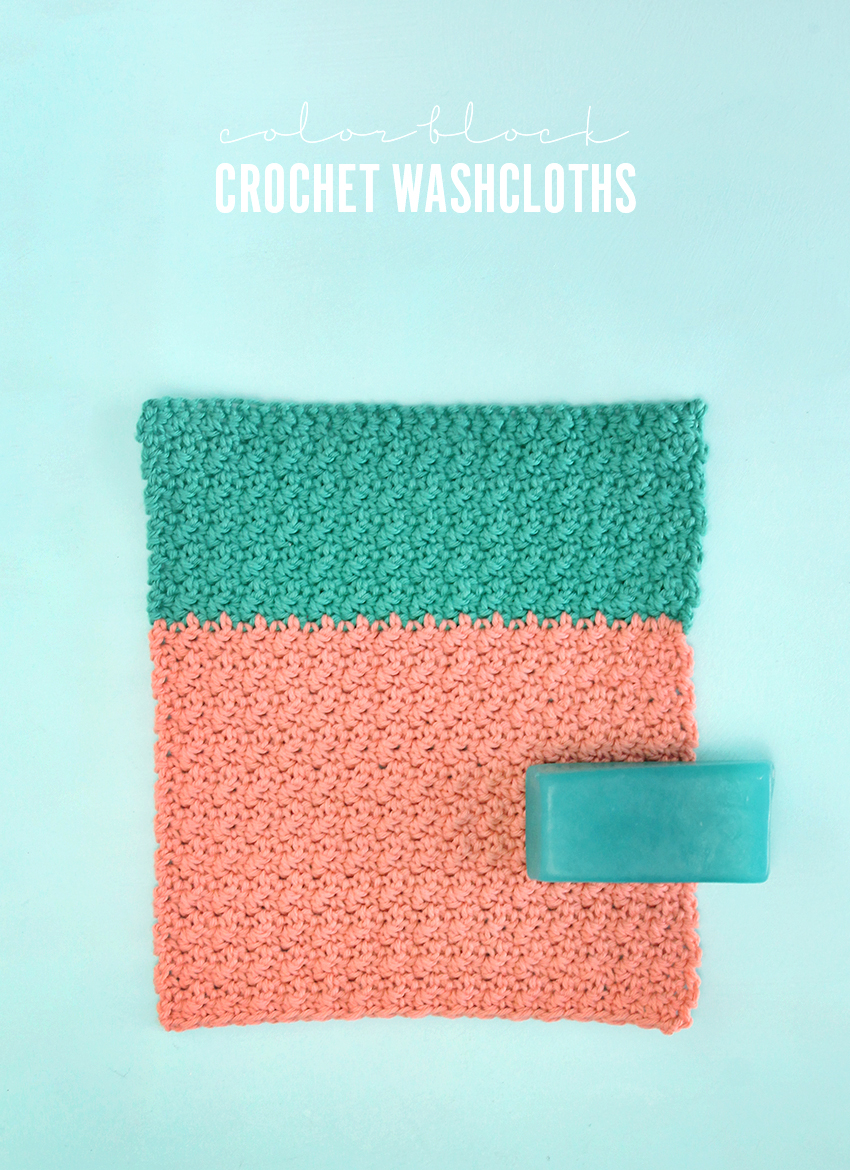 Crochet Face Washer Pattern Diy Color Block Crochet Washcloths Make And Takes