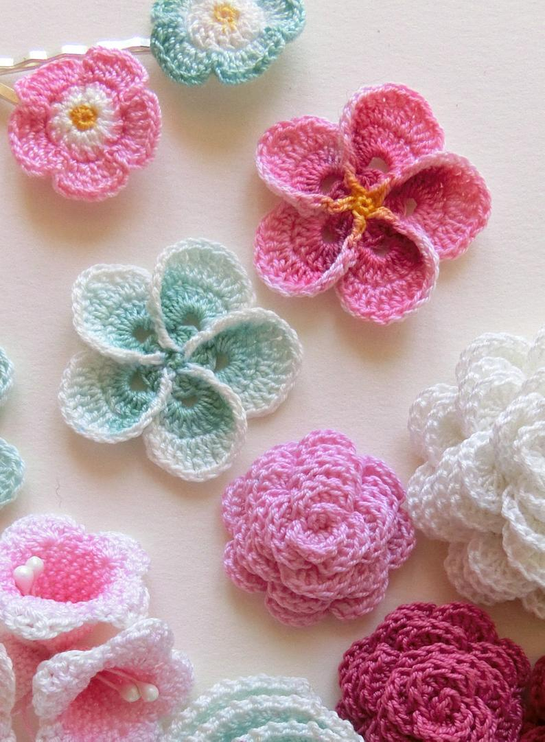 Crochet Flowers Pattern Crochet Flower Pattern Crochet Plumeria Frangipani Pattern Etsy