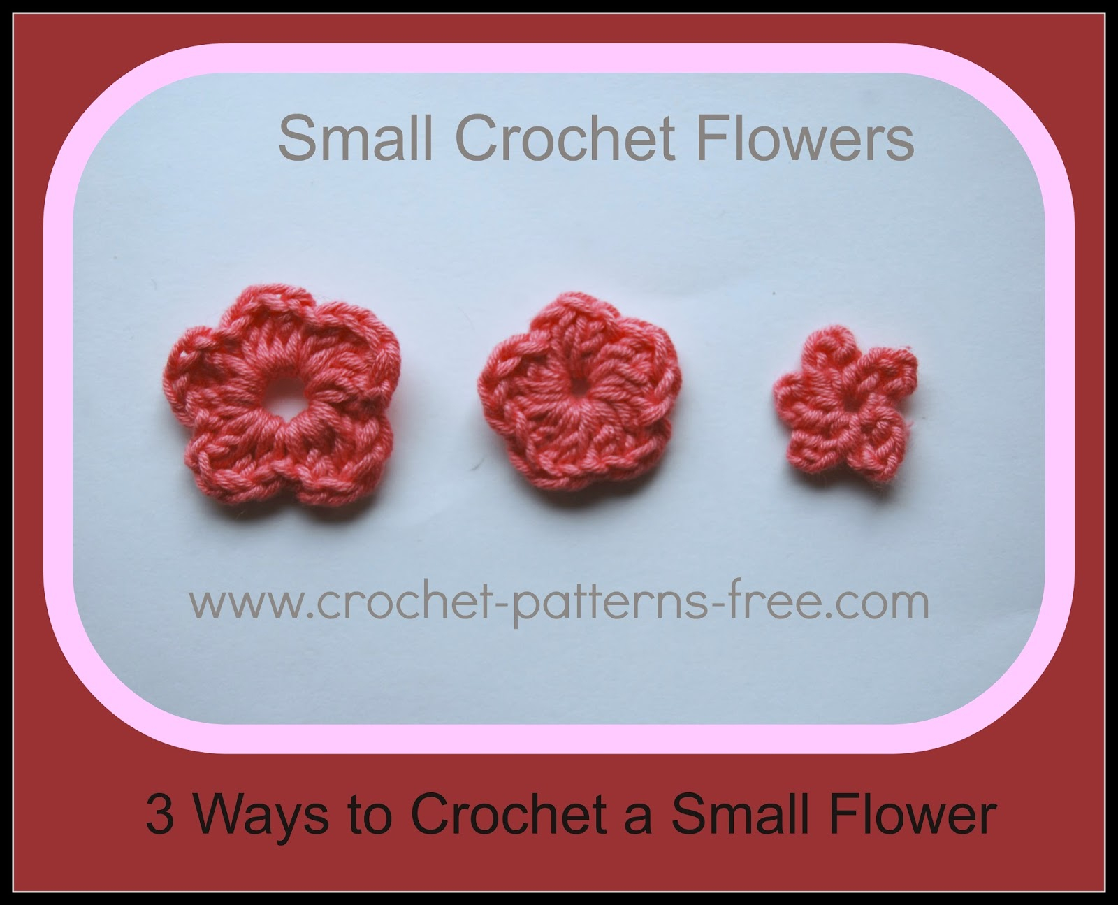 Crochet Flowers Pattern Free Crochet Patterns And Designs Lisaauch Small Crochet Flower