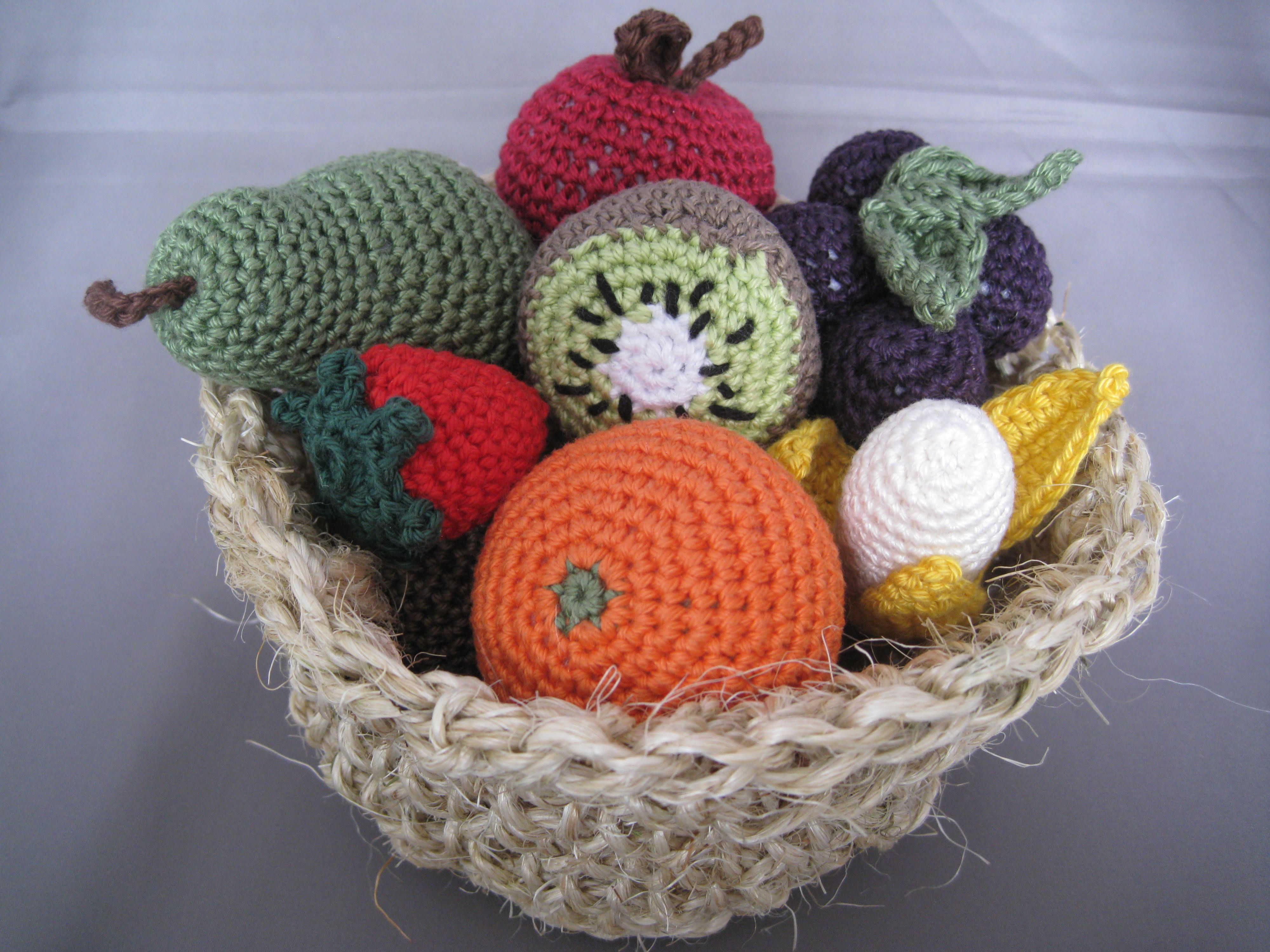 Crochet Fruit Basket Pattern Crochet Fruit Basket Crochet Food Pinterest
