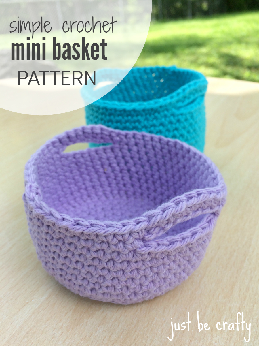 Crochet Fruit Basket Pattern Simple Crochet Mini Basket Pattern Free Pattern Outdoor