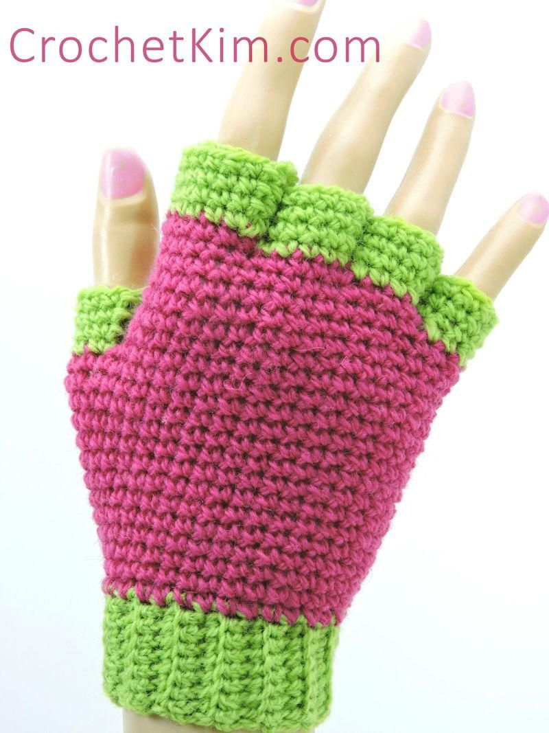 Crochet Gloves Pattern With Fingers Jersey Mitts Crochetknit Ideas Pinterest Crochet Patterns