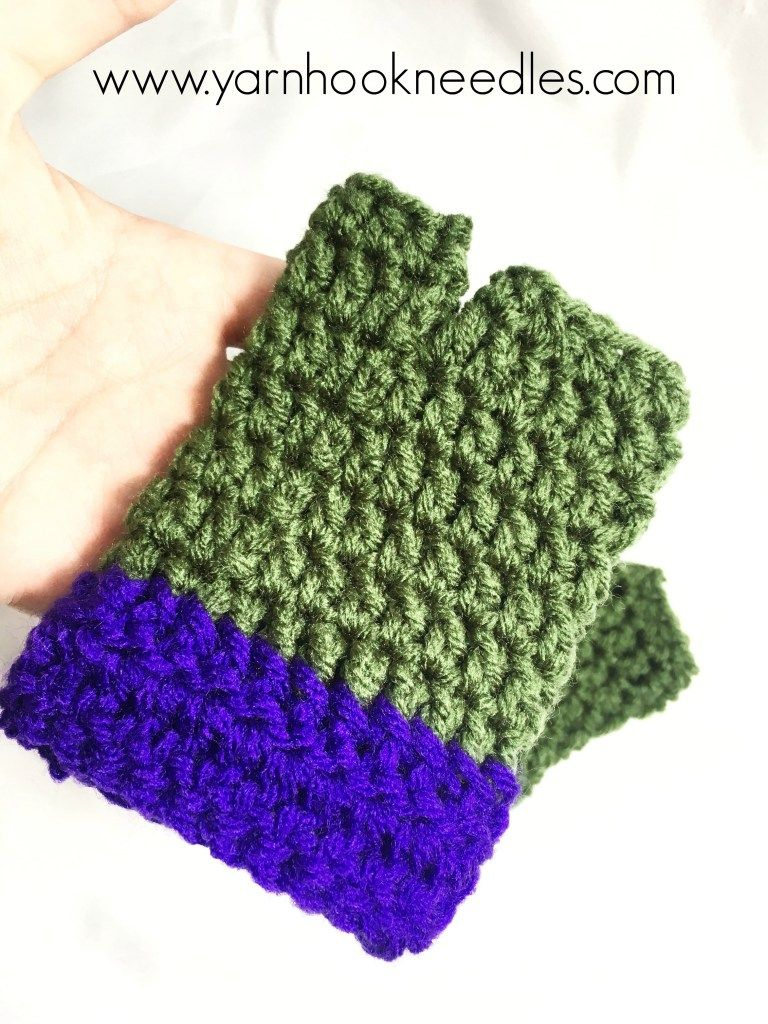 Crochet Gloves Pattern With Fingers Tmnt Two Finger Crochet Gloves With Pattern Yarnhookneedles
