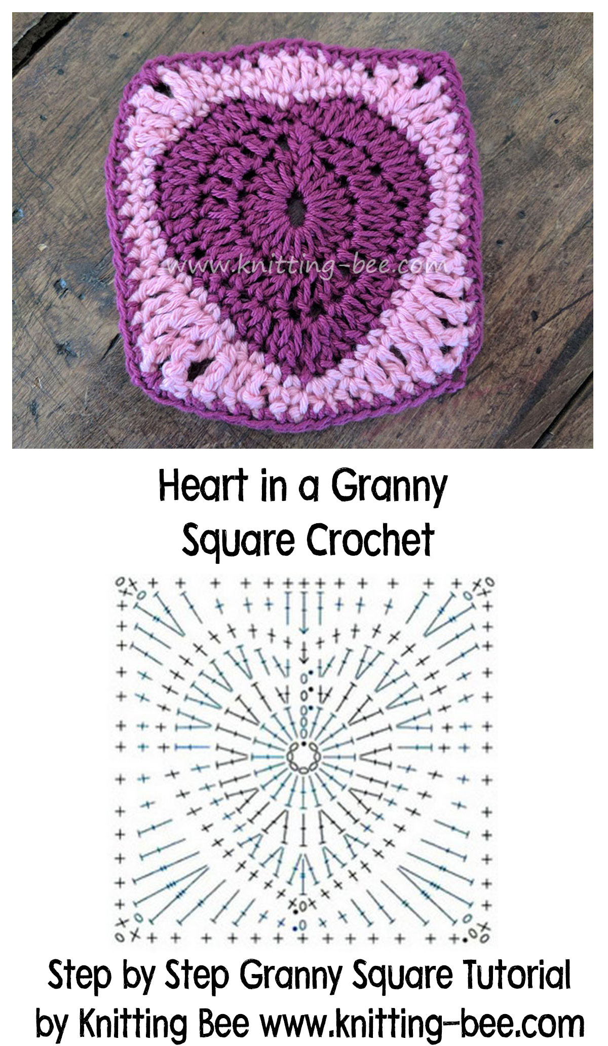 Crochet Granny Square Pattern Heart In A Granny Square Crochet Free Step Step Tutorial