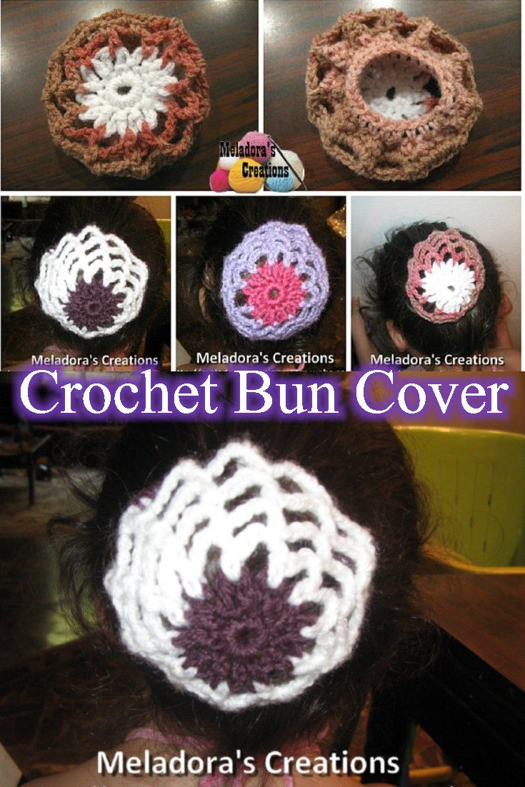 Crochet Hair Clip Patterns Free Crocheted Hair Bun Cover Free Crochet Pattern Crochet Hair